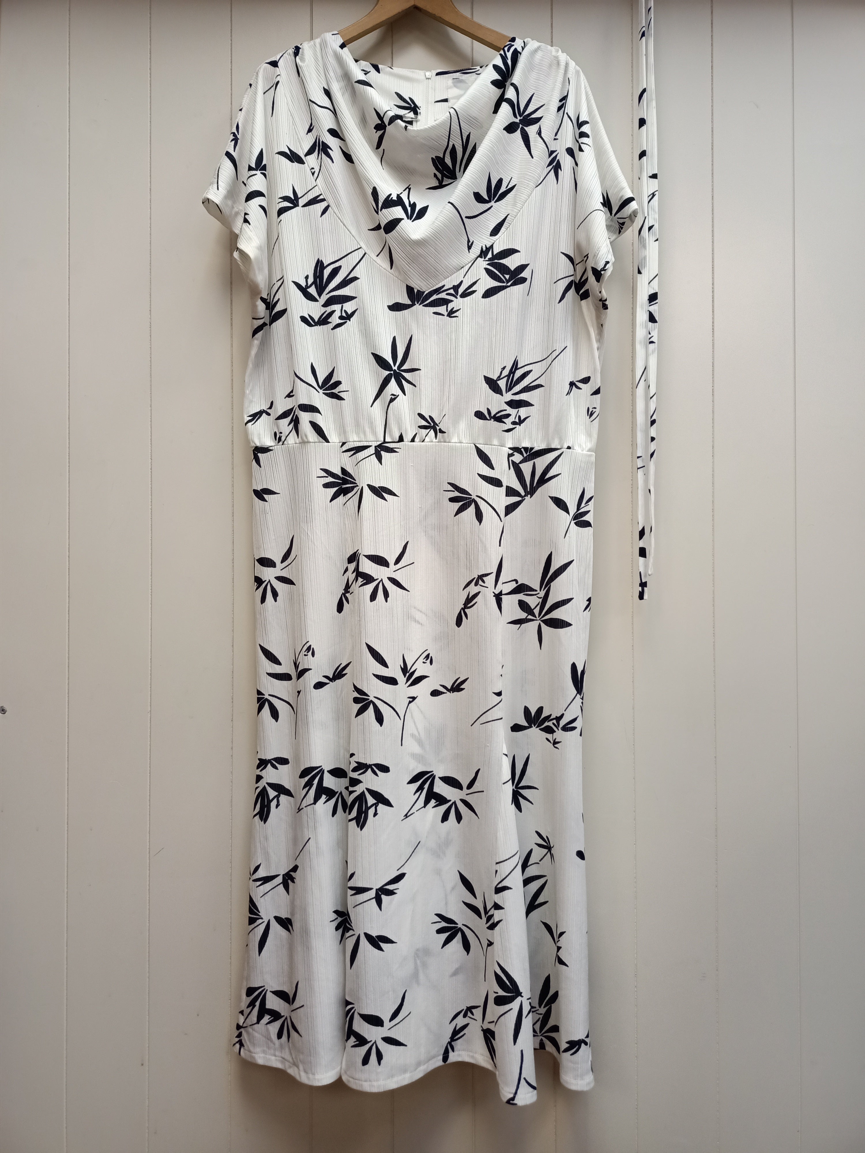 Vintage Cowl Neck Leaf Dress
