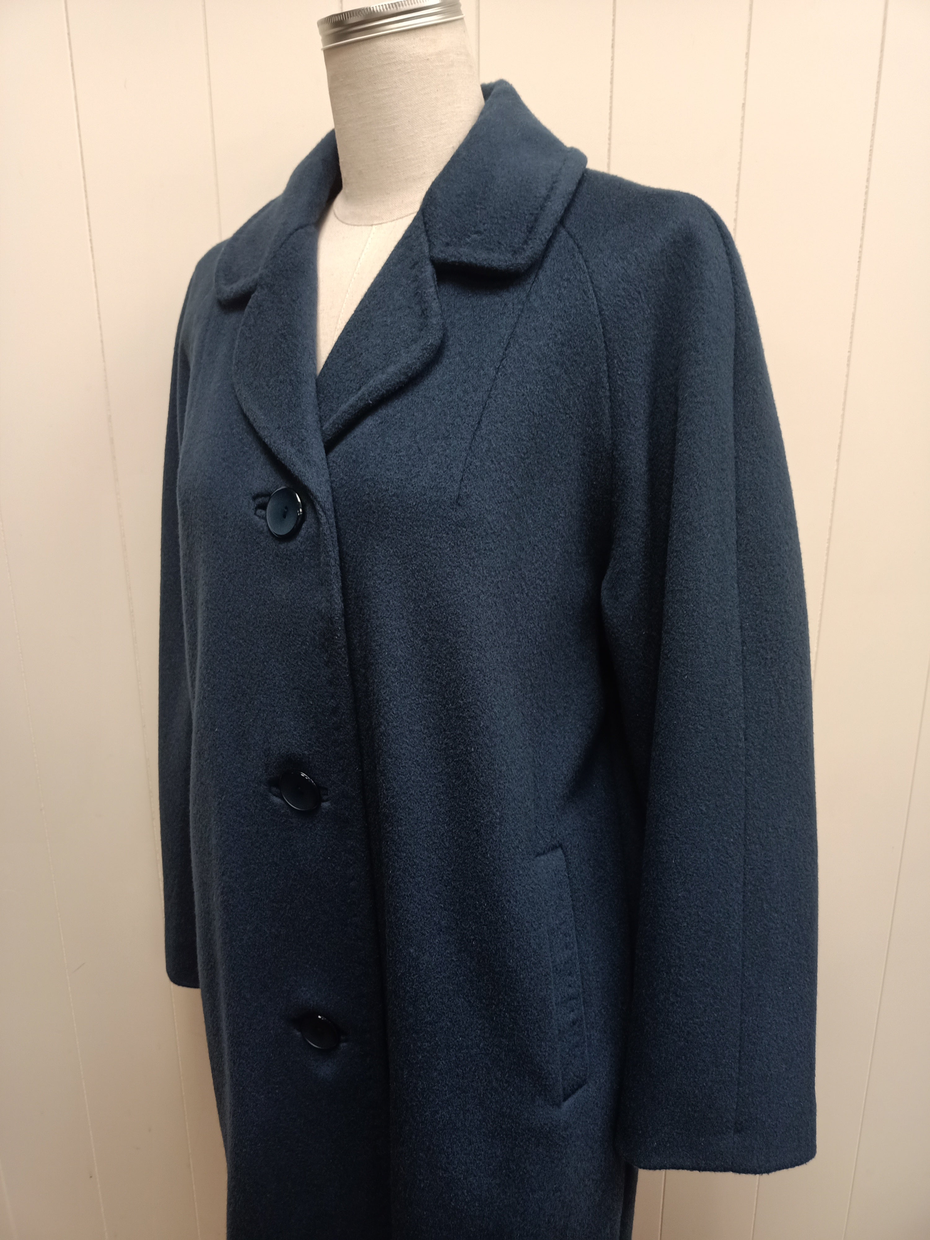Vintage Donna Rae Midnight Teal Coat
