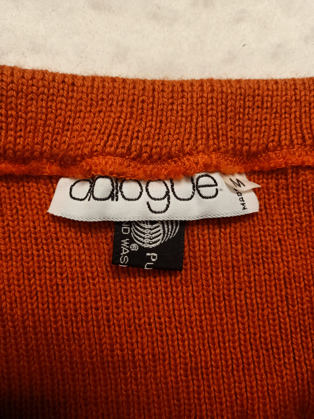 Vintage Dialogue Orange Knit Skirt