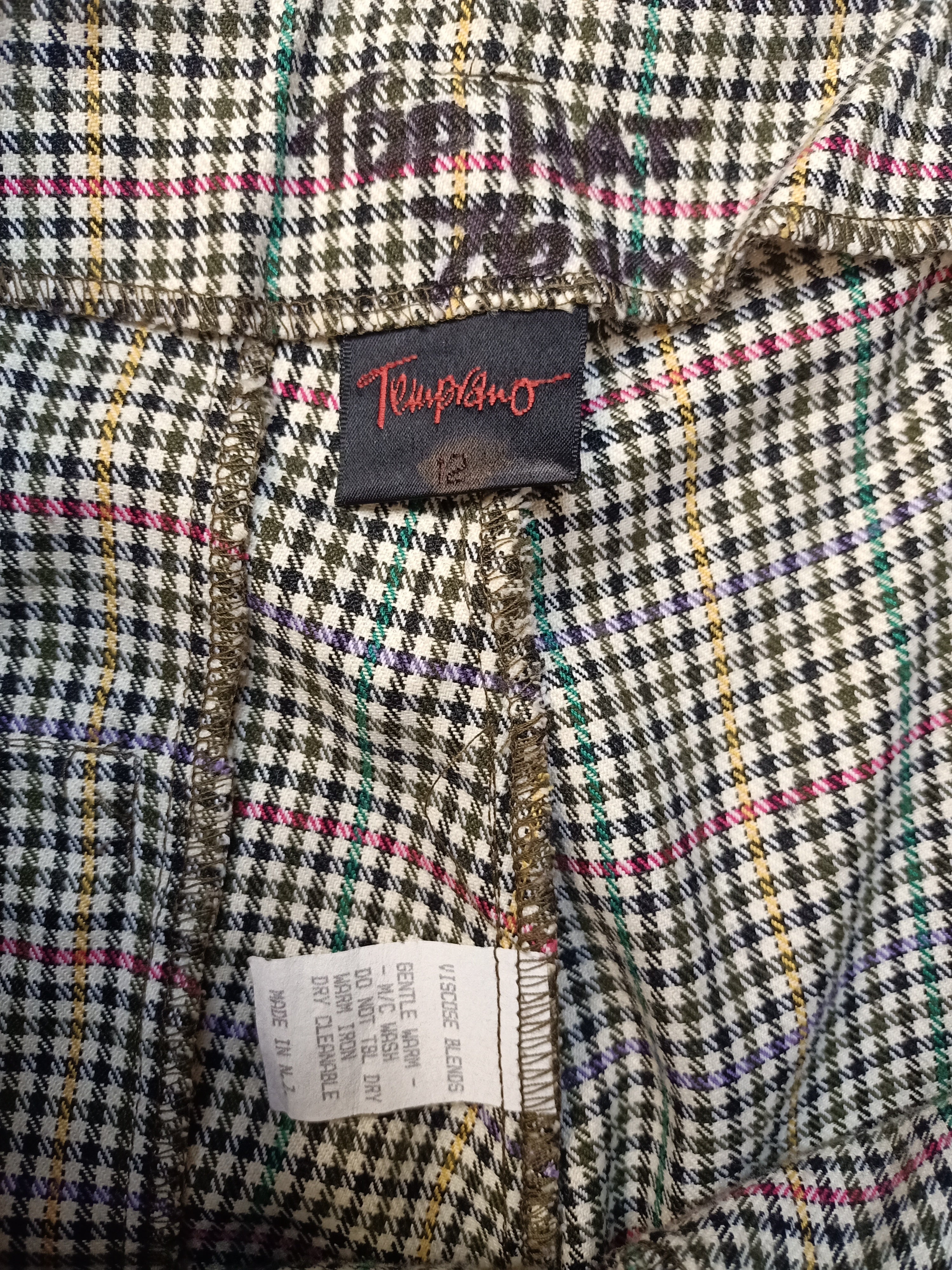 Vintage Hounstooth Plaid Pants