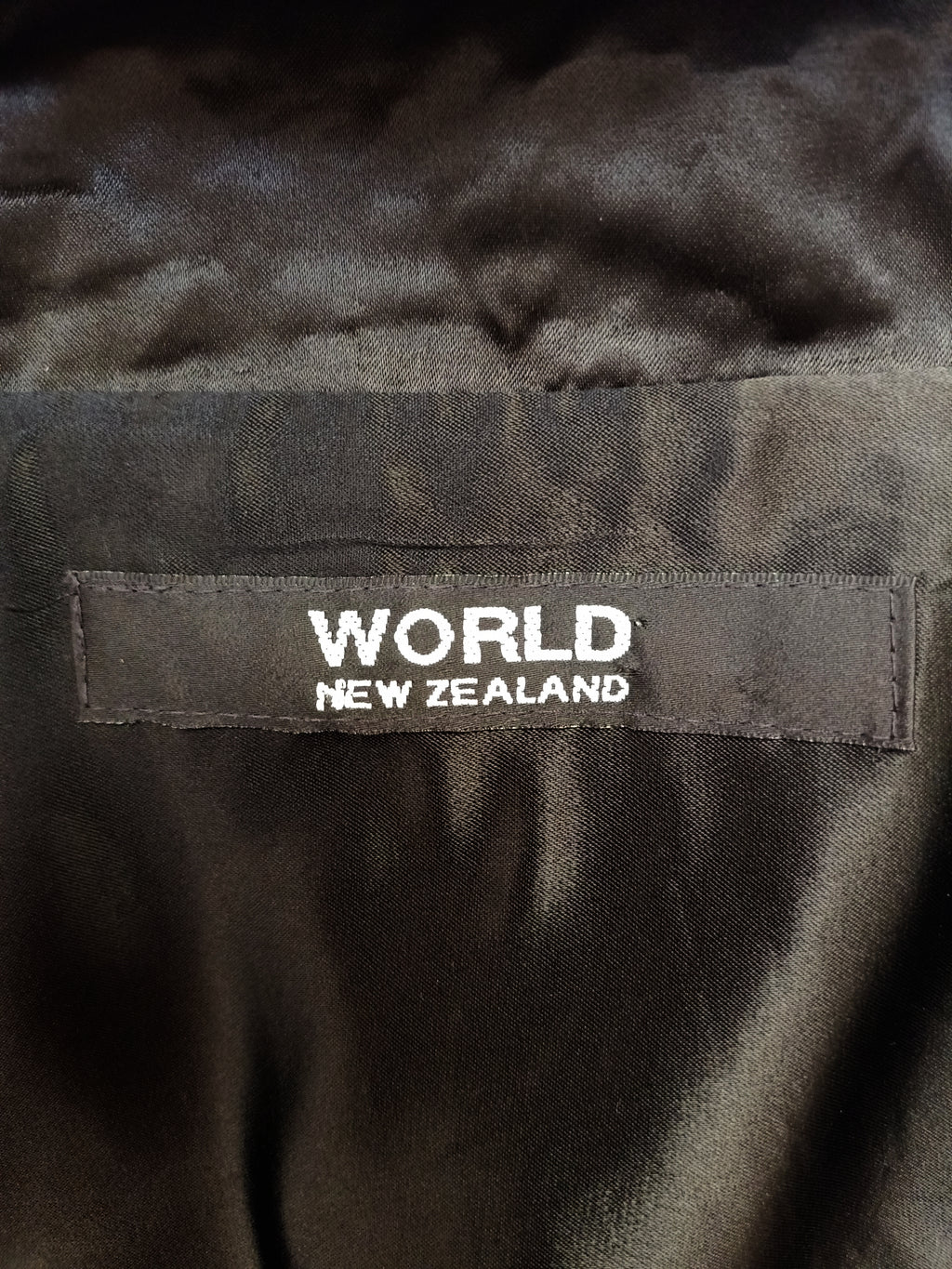 WORLD Black Satin Cape