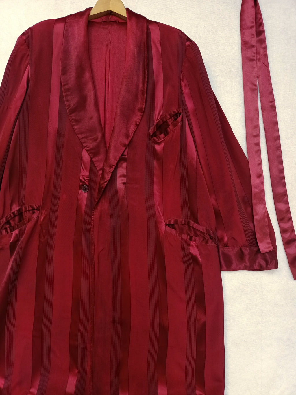Vintage Striped Satin Robe