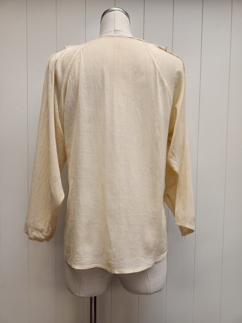 Vintage Lightweight Cotton Embroidered Shirt Sz 14