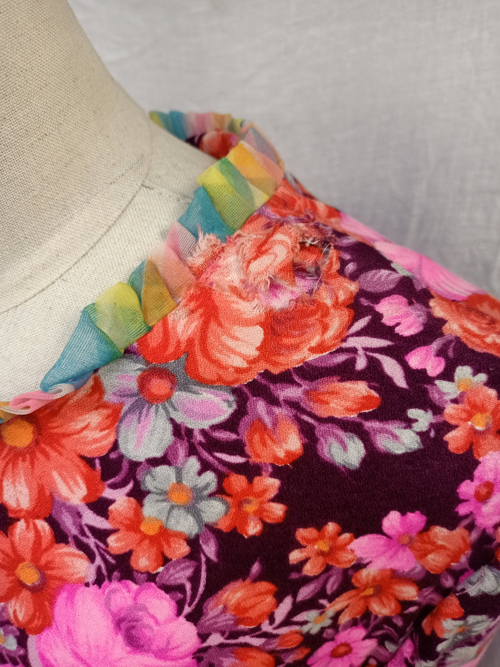 Vintage Pink Rainbow Dress