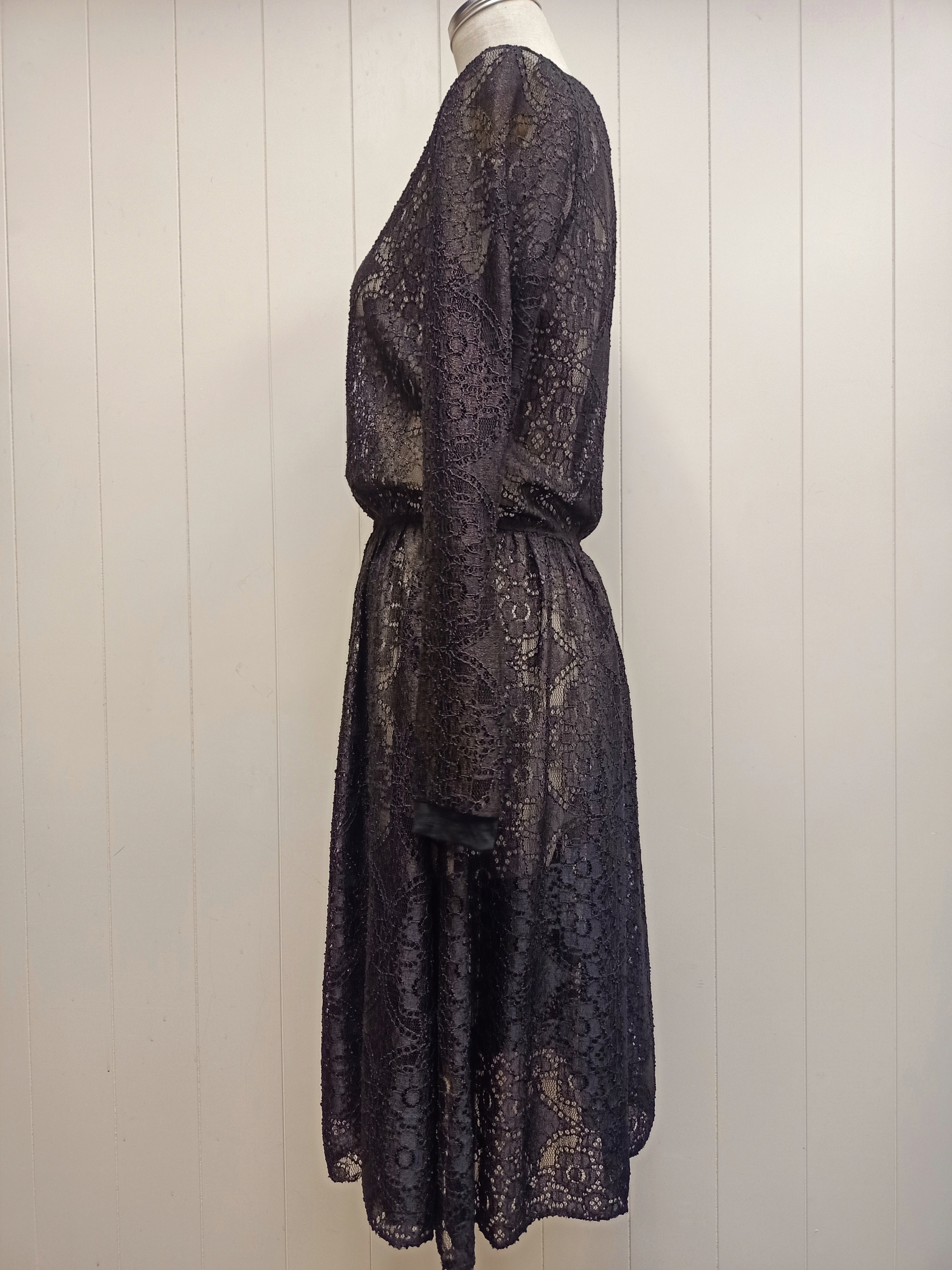 Liann Bellis Black Lace Dress