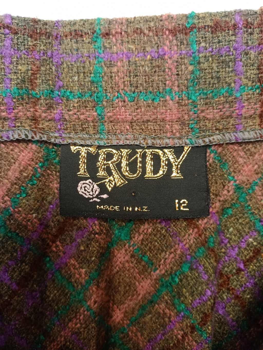 Vintage Trudy Plaid Skirt
