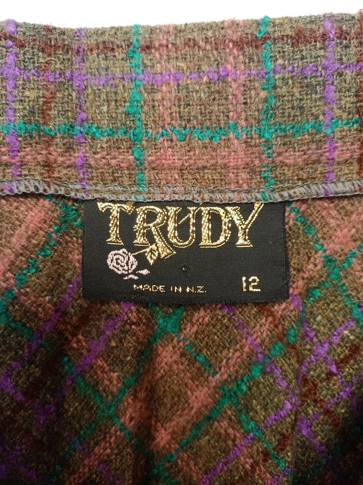 Vintage Trudy Plaid Skirt