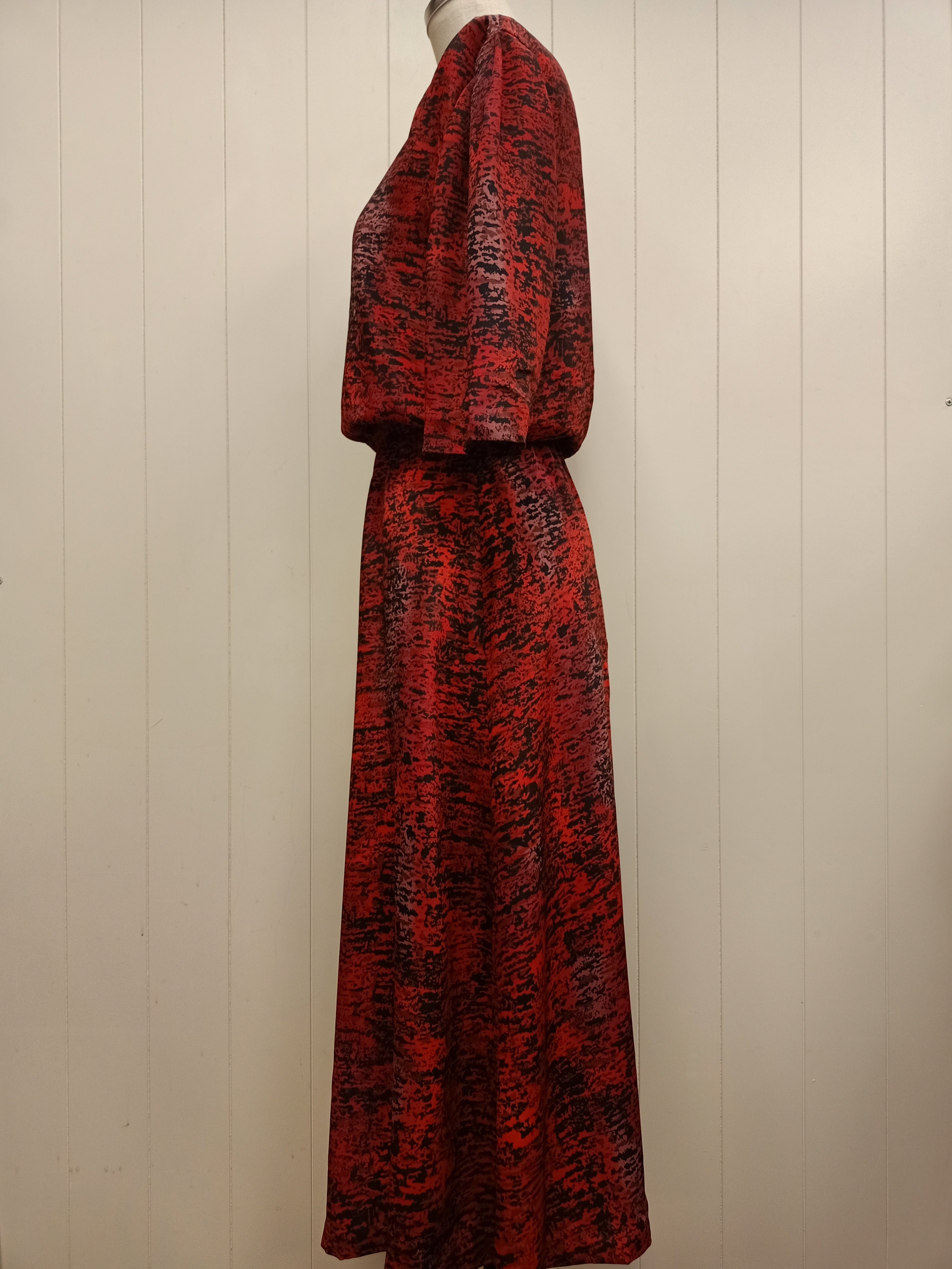 Vintage Red Ripple Dress