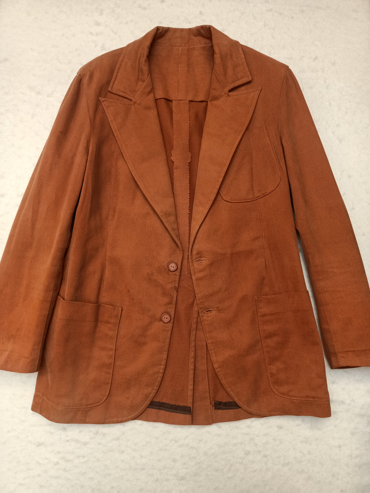 Vintage Mens Terracotta Twill Jacket