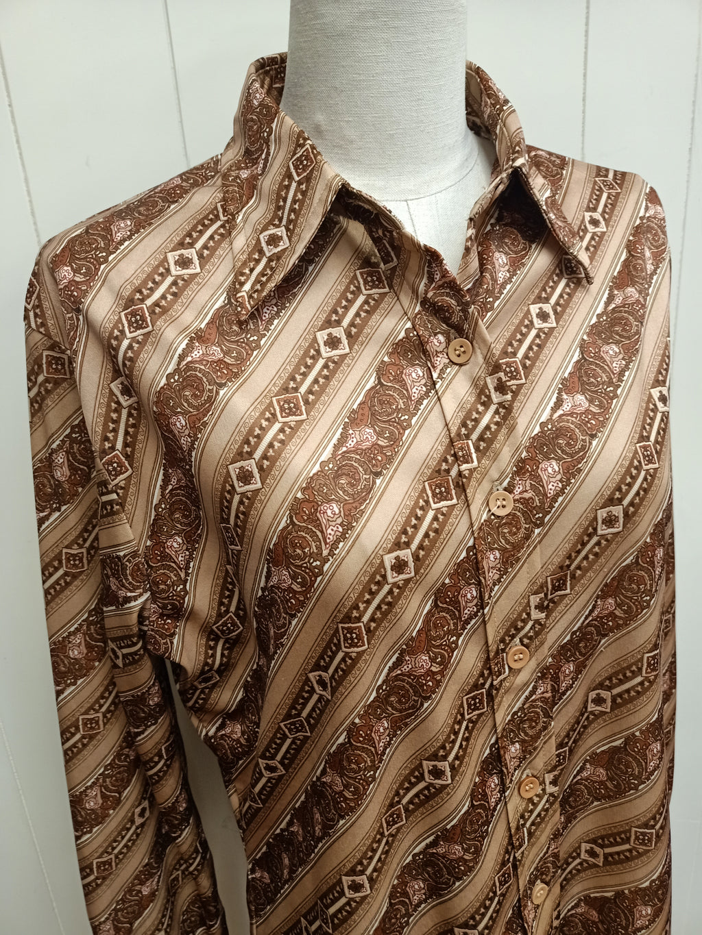 Vintage Medallion Striped Shirt