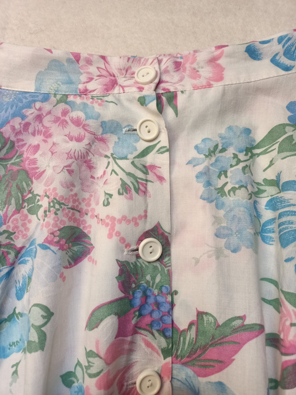 Retro Floral Button Up Skirt