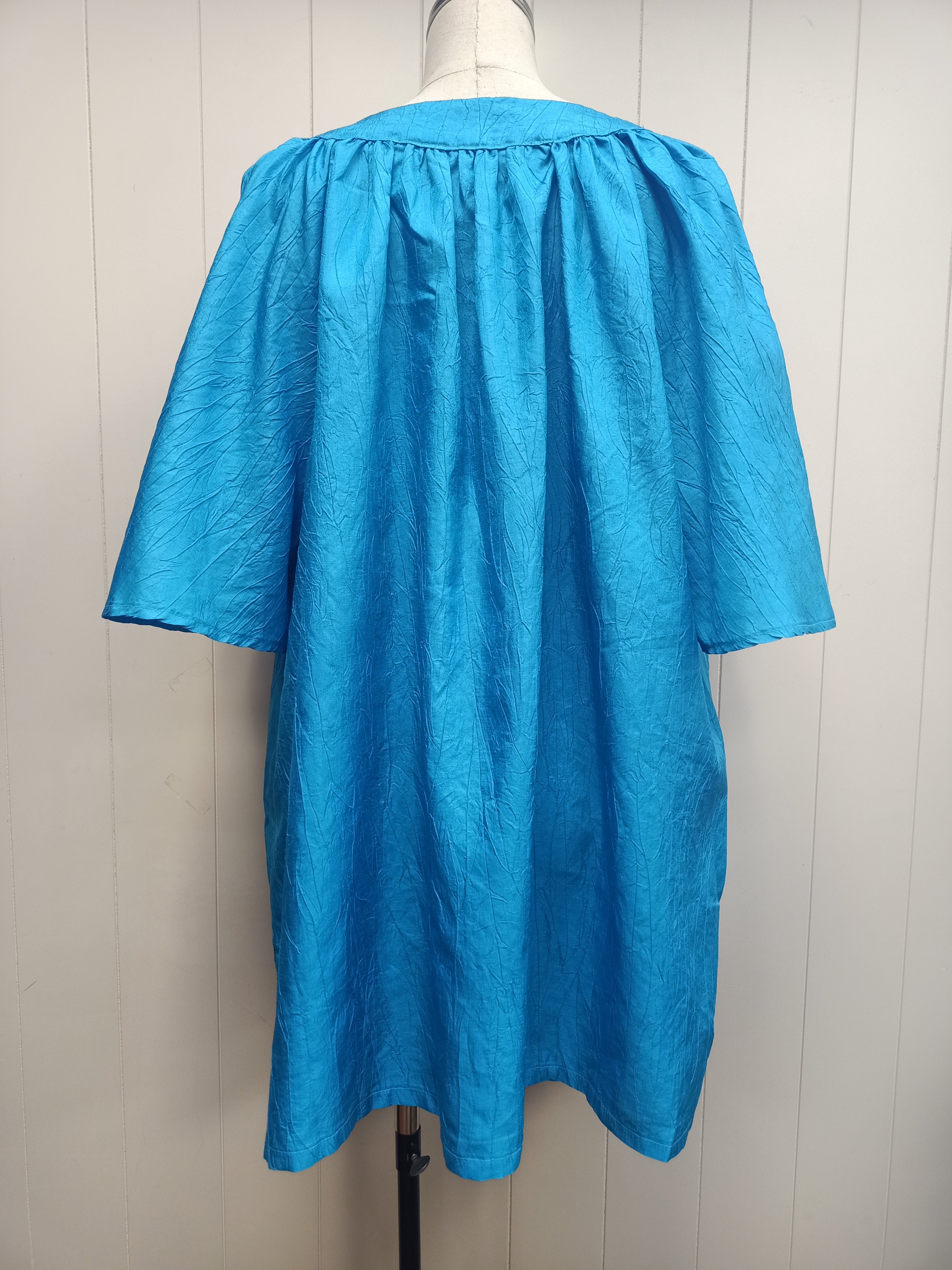 Vintage Crushed Satin Tunic Shirt