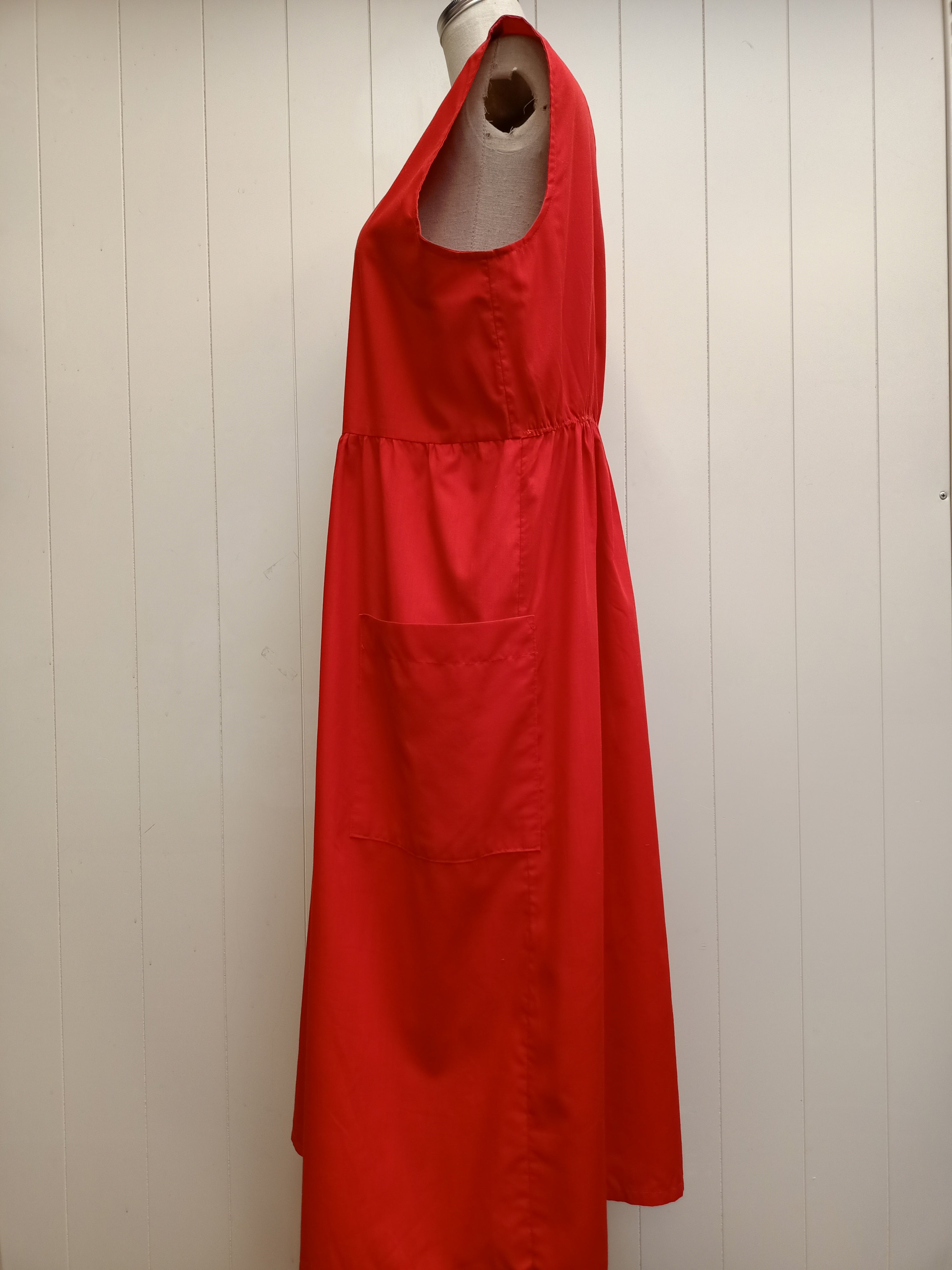 Vintage Red Loose Fit Dress