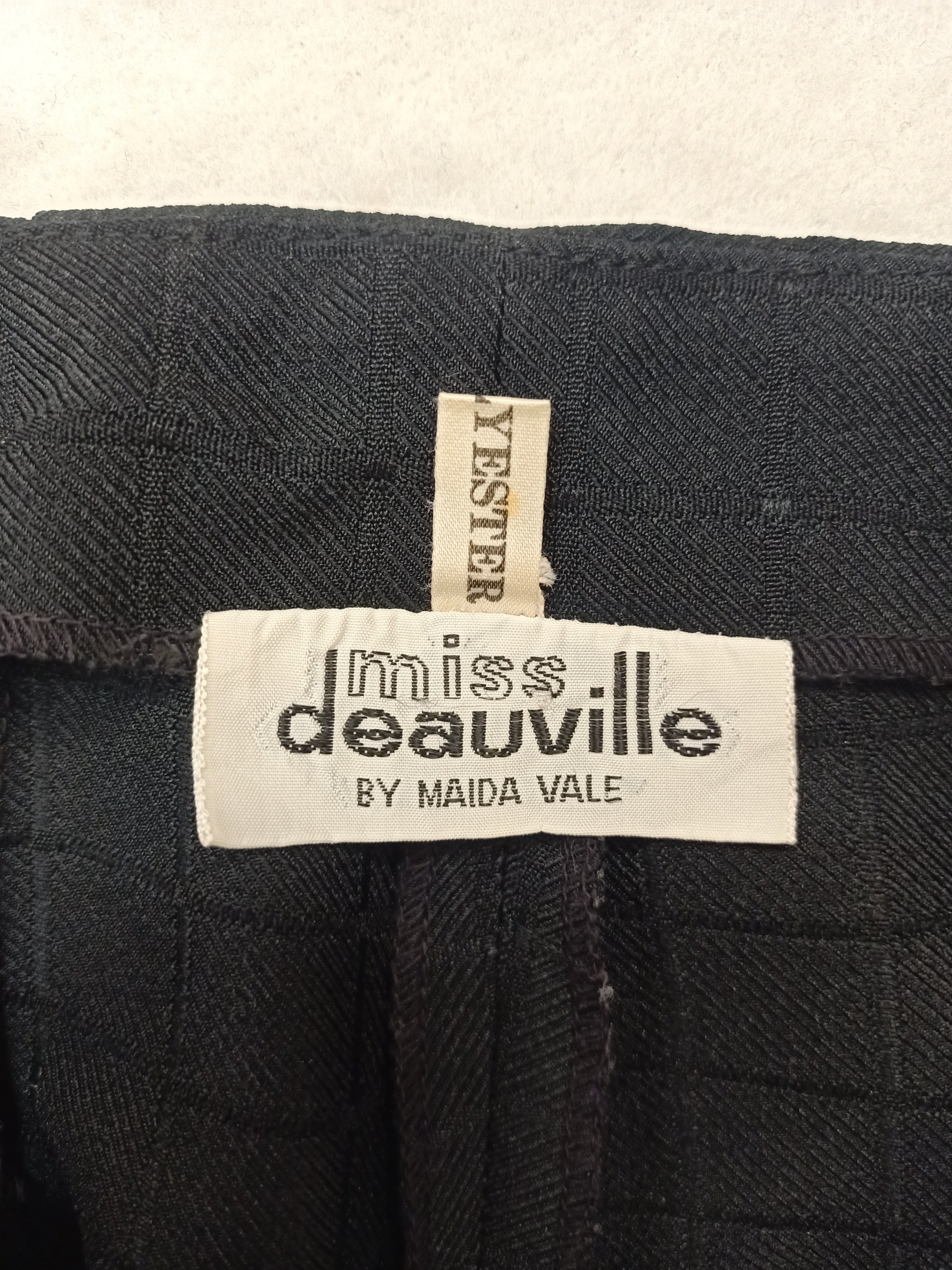 Vintage Miss Deauville Black Grid Pants
