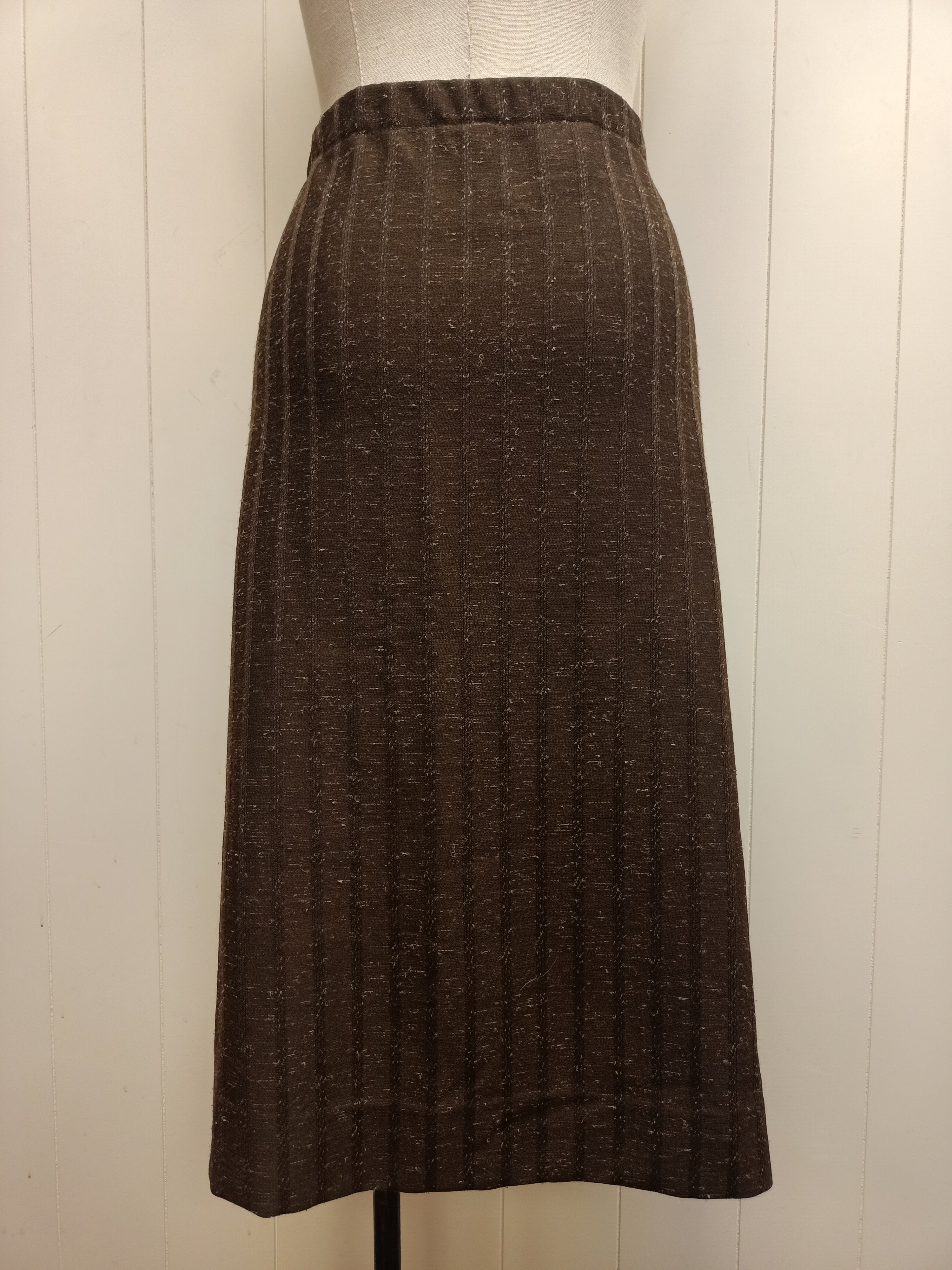Vintage Brown Striped Skirt
