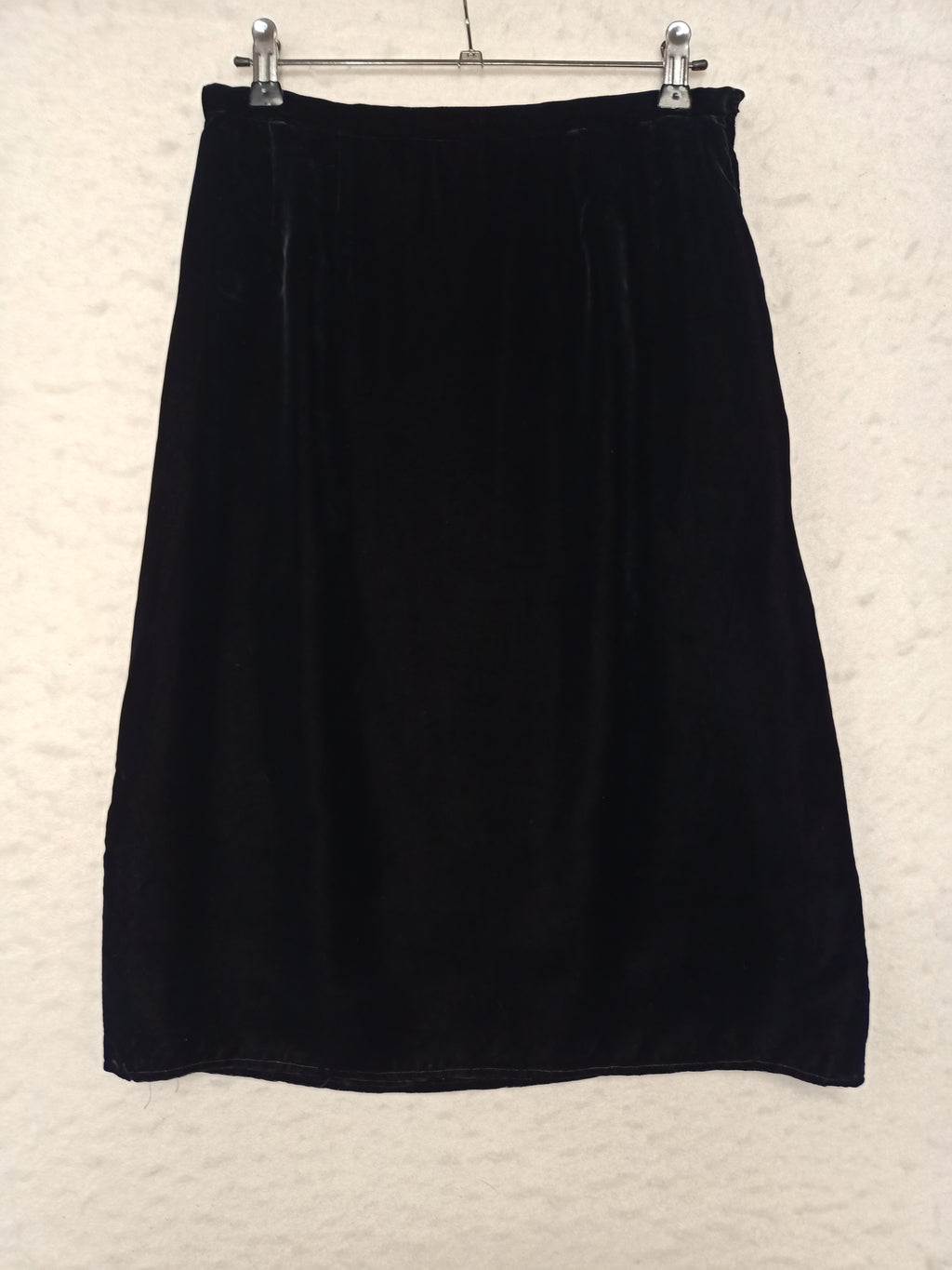 Vintage Black Velvet Pencil Skirt