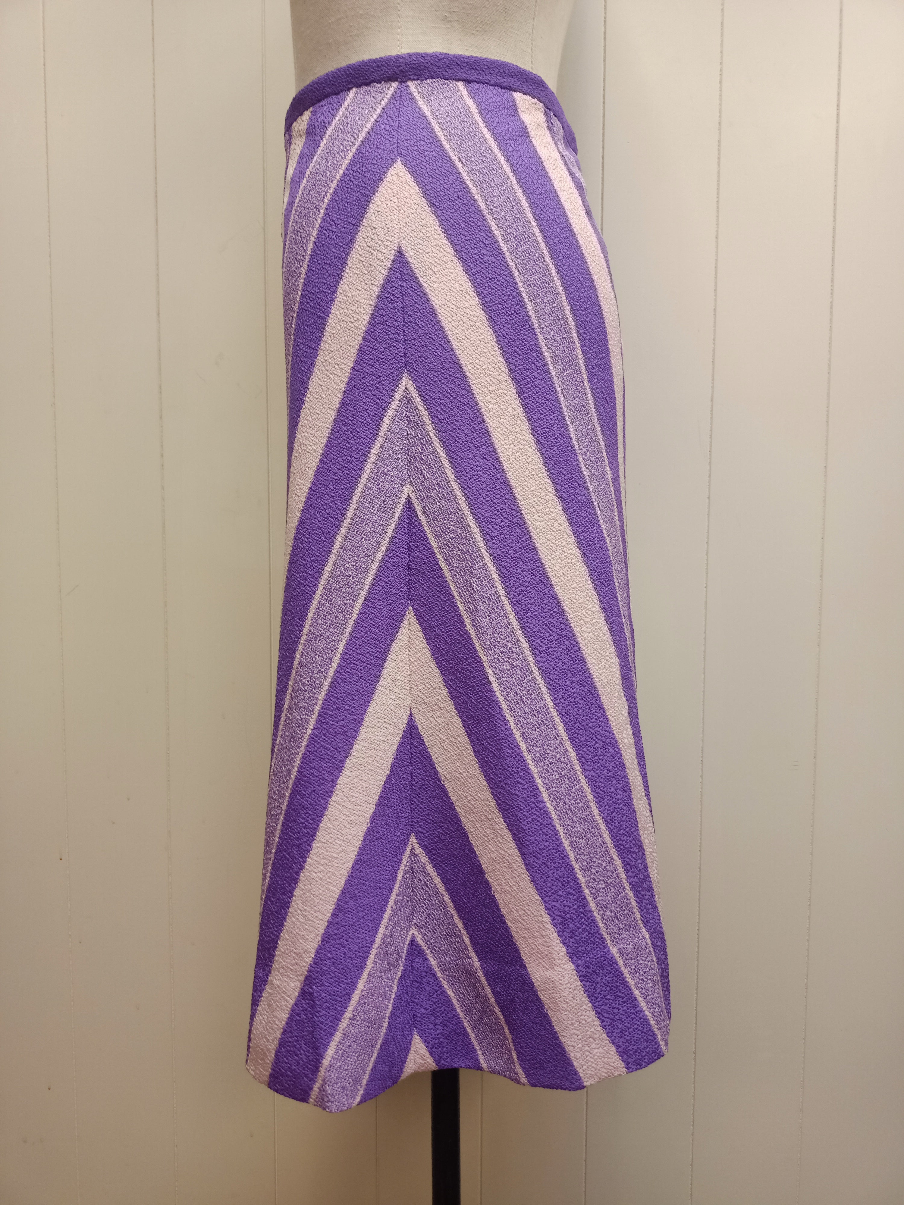 Vintage Purple Chevron Skirt
