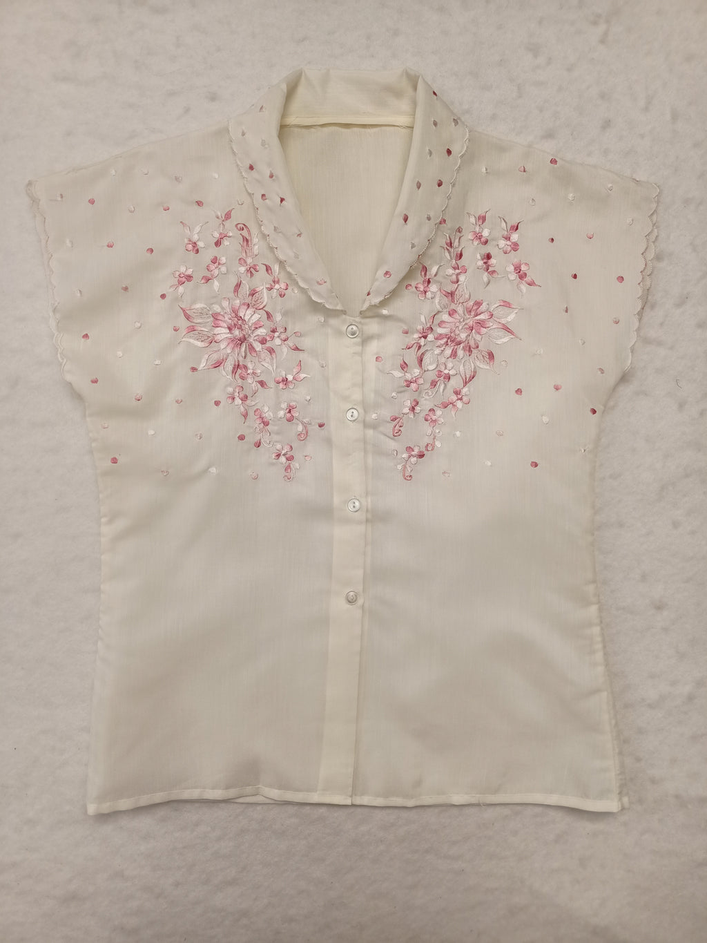 Vintage Pink Embroidered Shirt