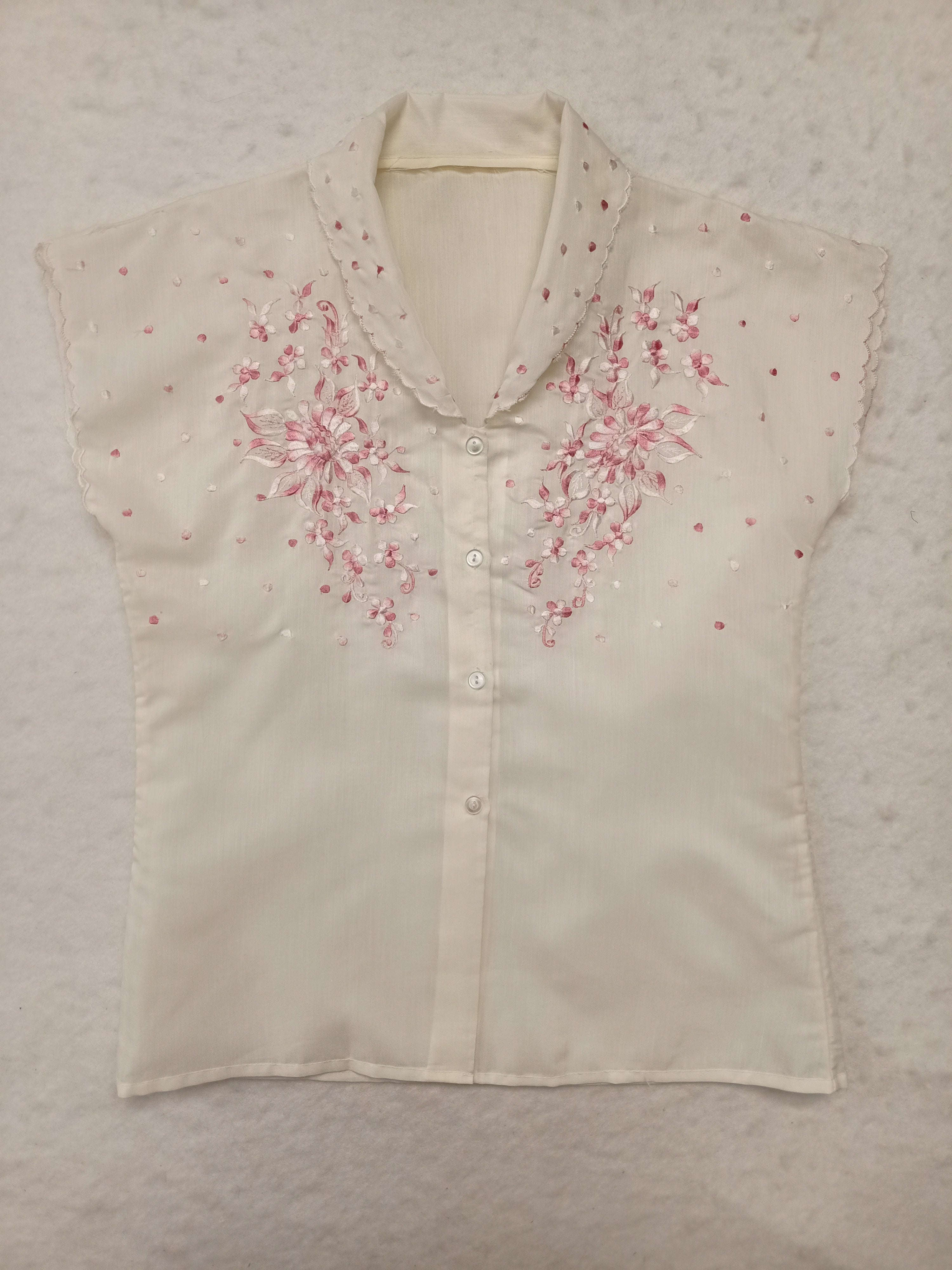 Vintage Pink Embroidered Shirt