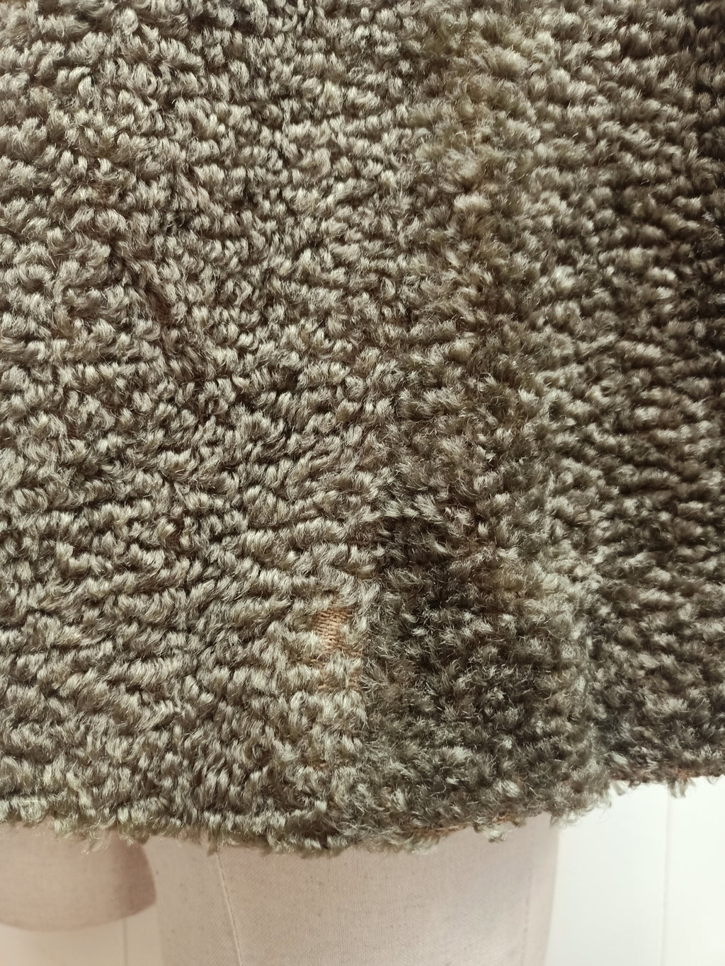 Vintage Sherpa Boucle Green Cape