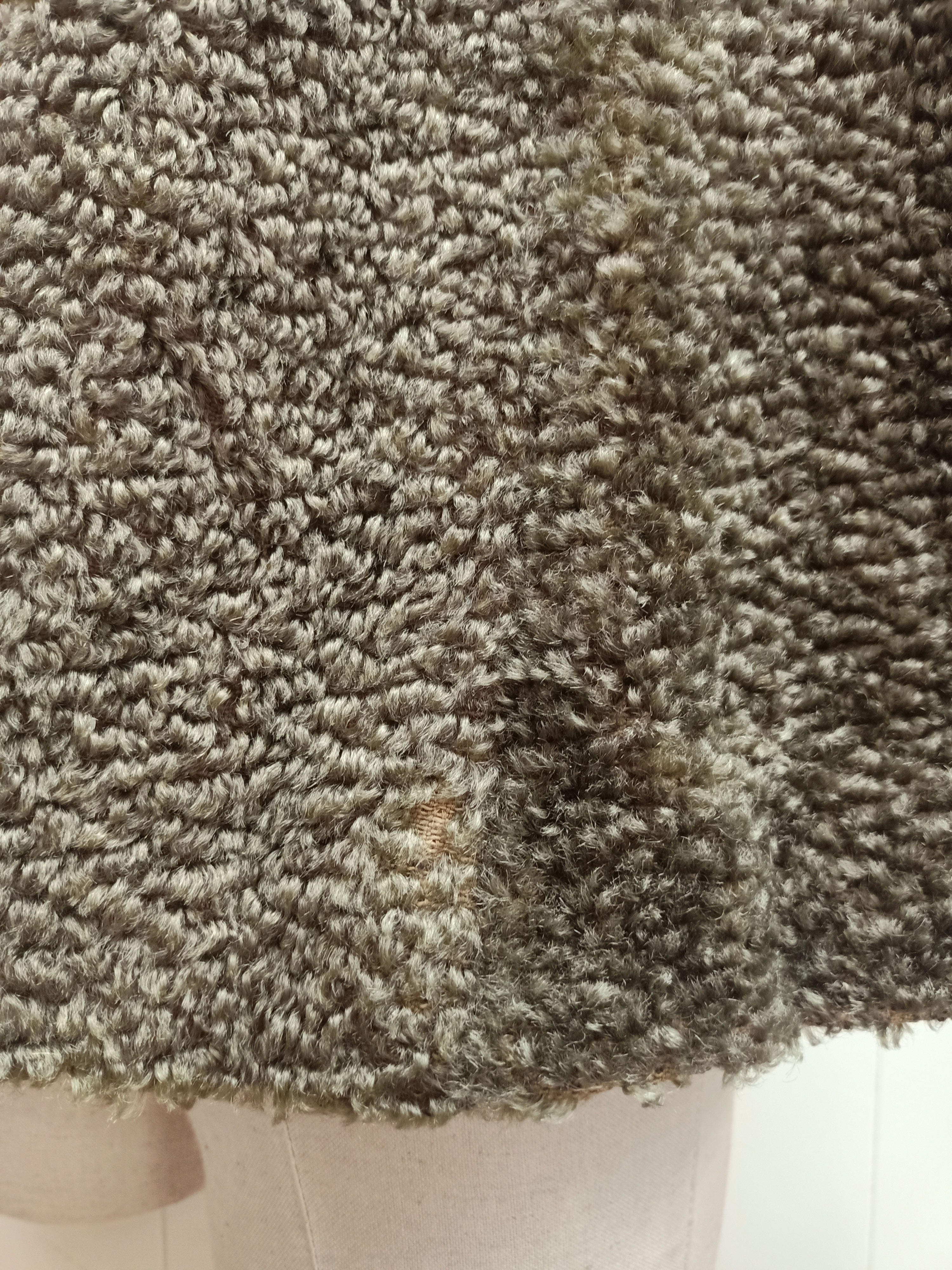 Vintage Sherpa Boucle Green Cape