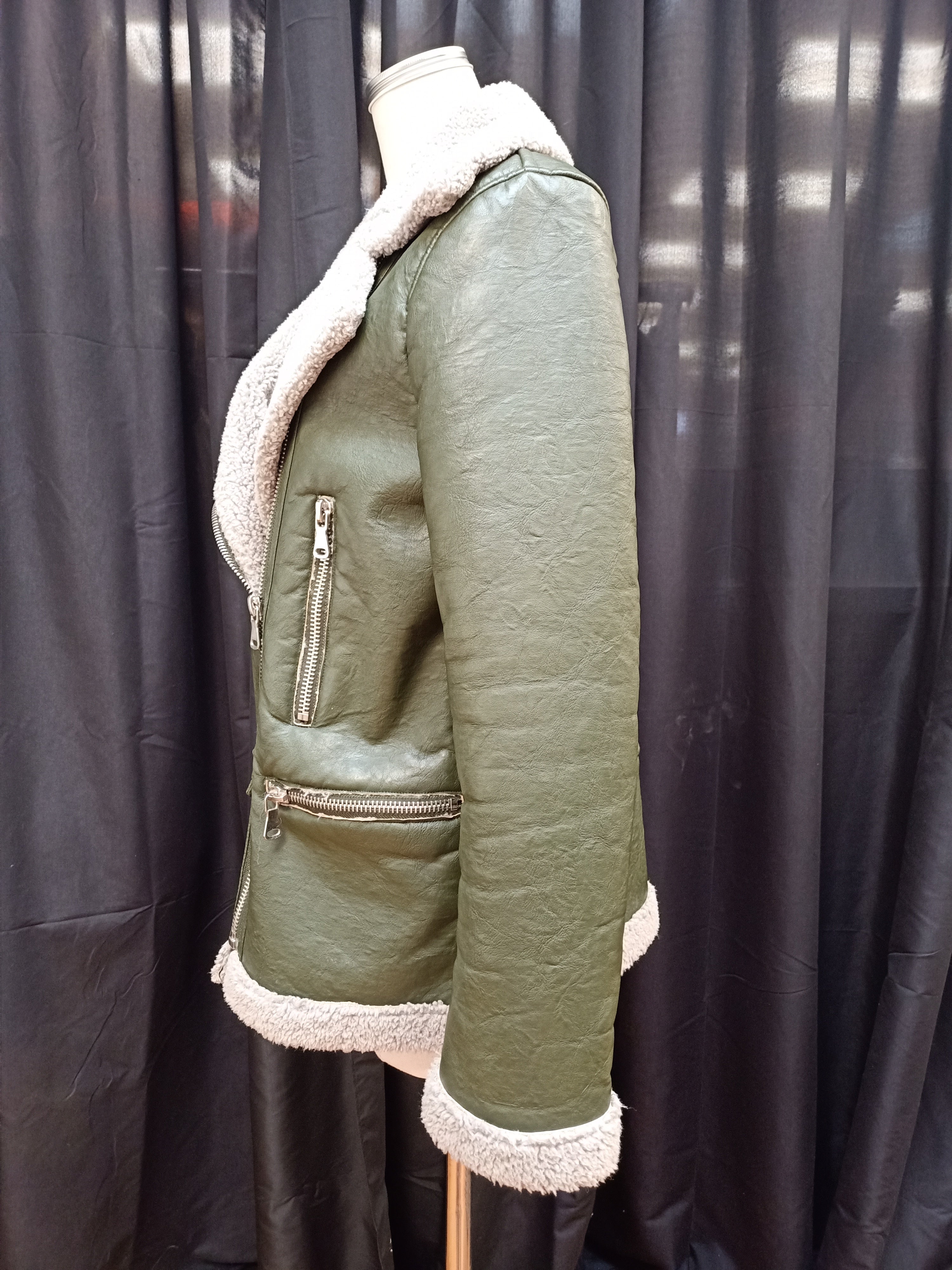 Forest Green Biker Jacket
