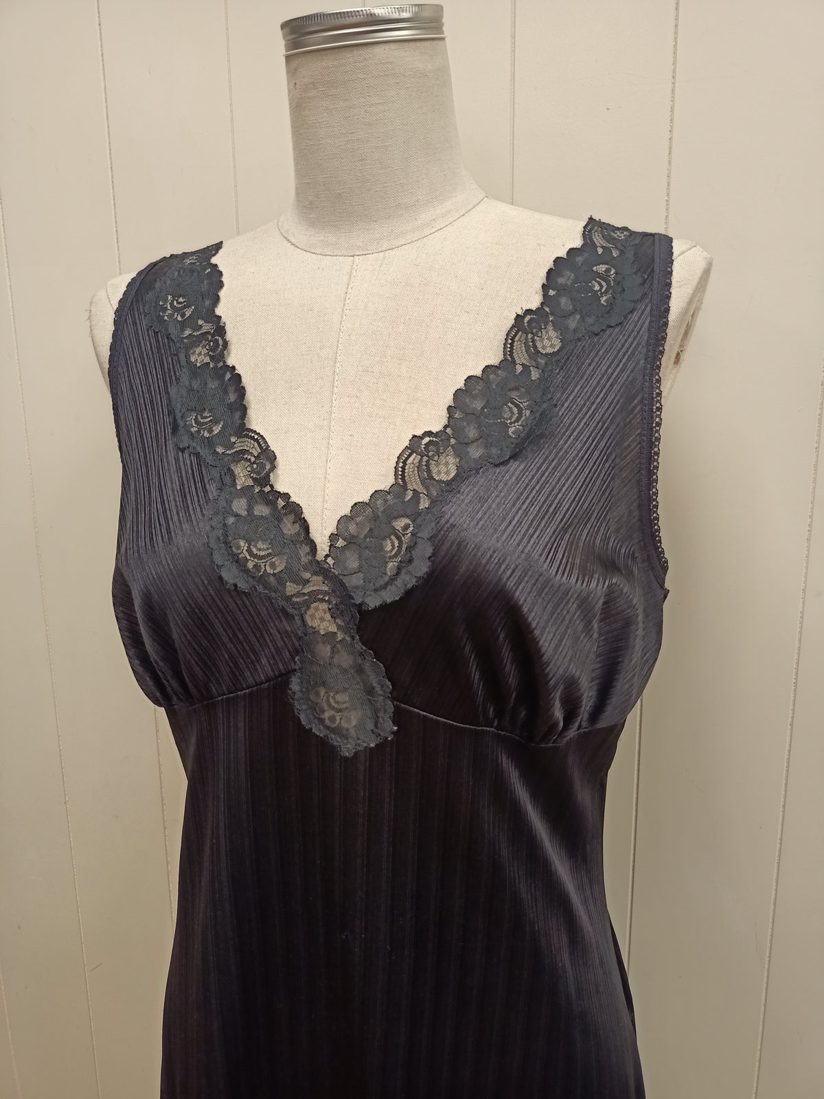 Vintage Formfit Striped Black Nightie