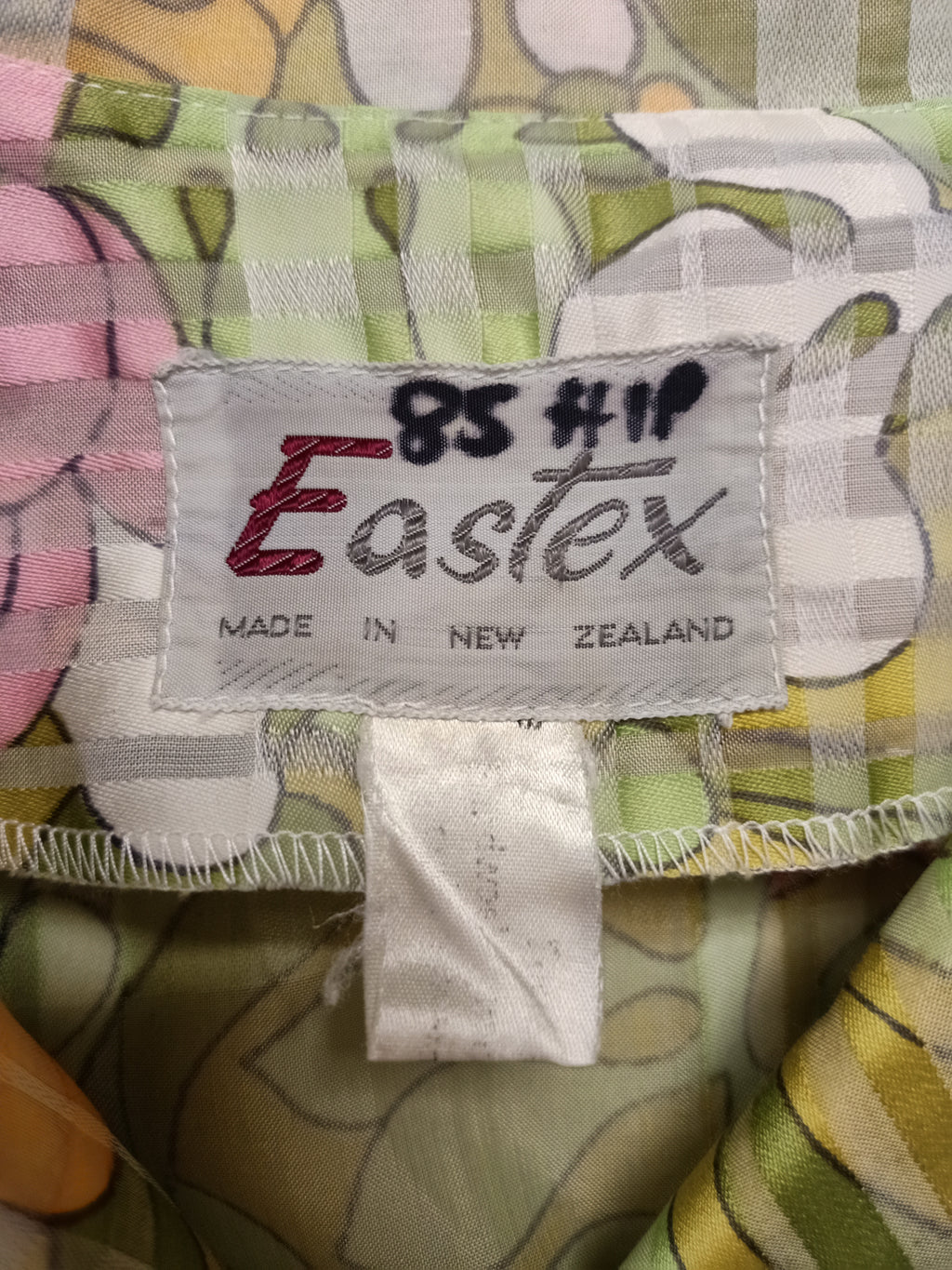 Vintage Eastex Plaid Floral Dress