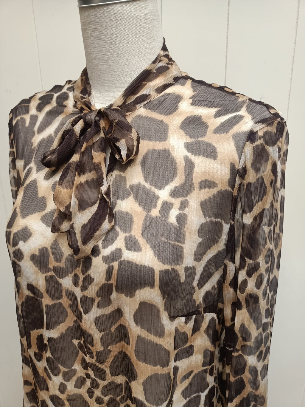 Smith & Miles Leopard Silk Shirt
