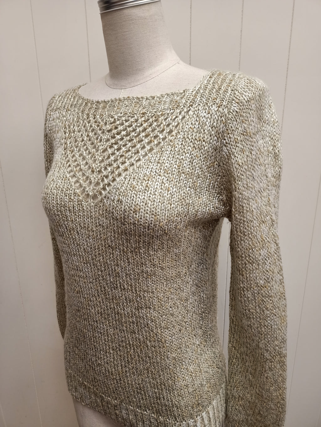 Vintage Lattice V Knit Sweater