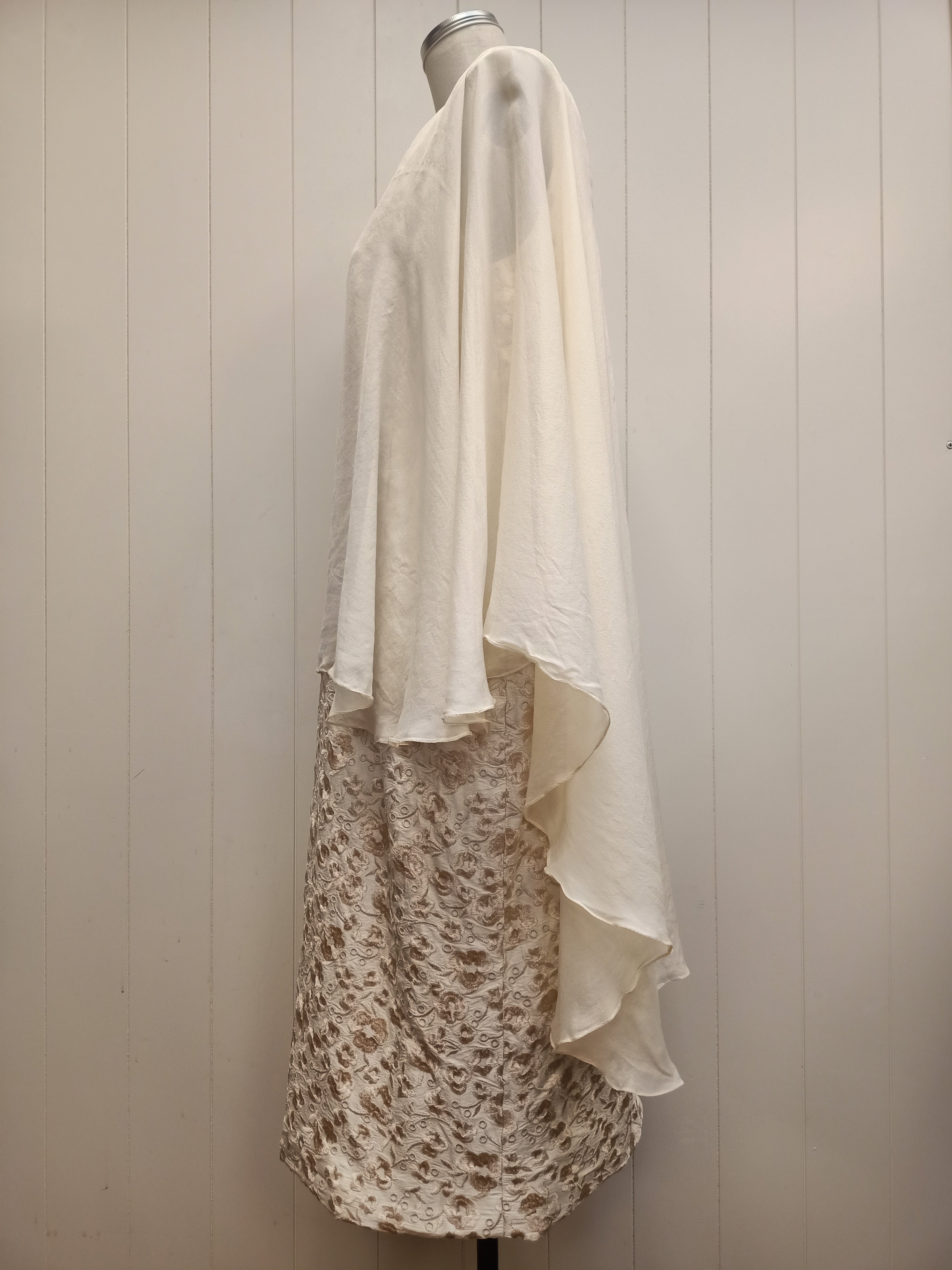 Kevin Moore Cape Overlay Dress