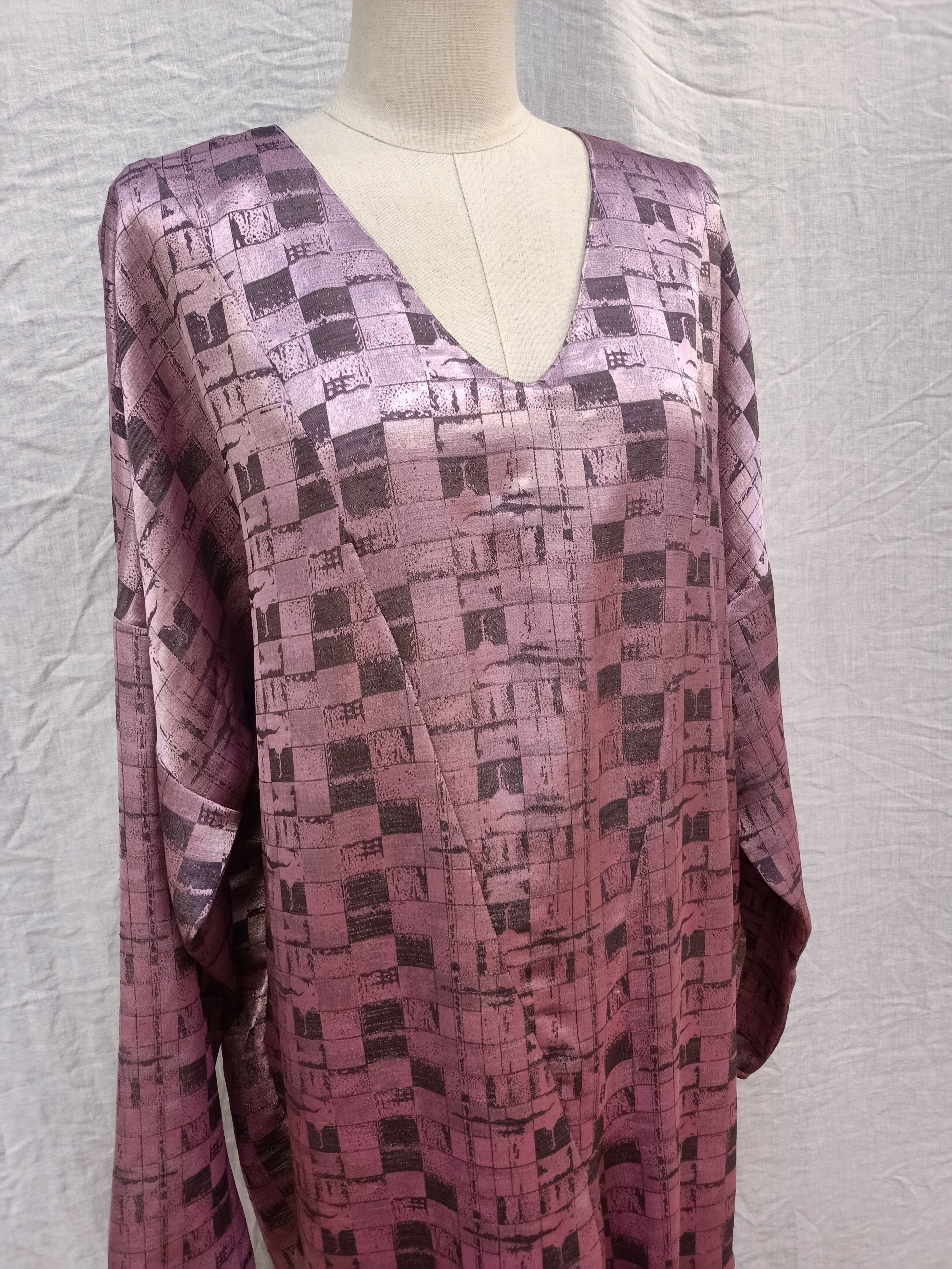 Vintage Textured Satin Dress