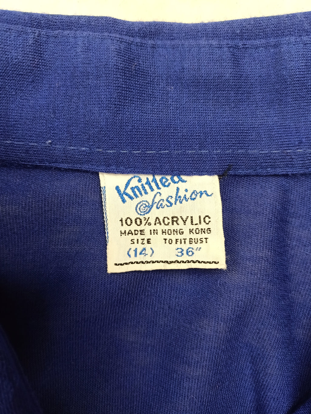 Vintage Knitted Fashion Blue Shirt