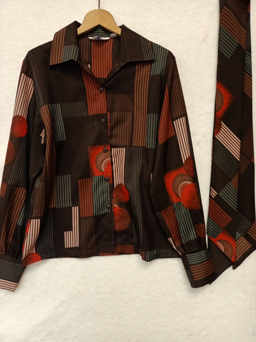 Vintage The Shirt Club Abstract Stripe Shirt