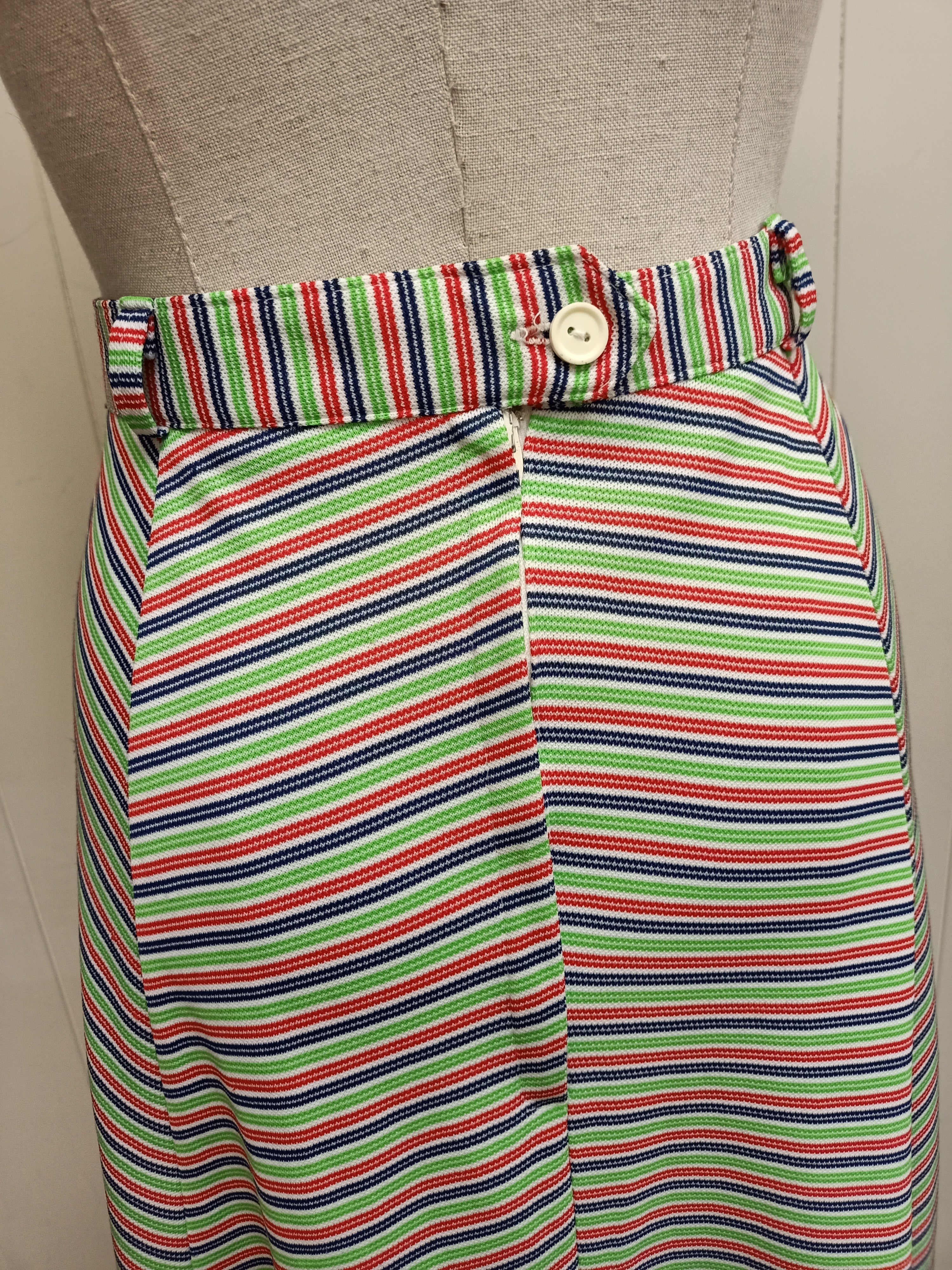 Vintage Striped Panel Skirt