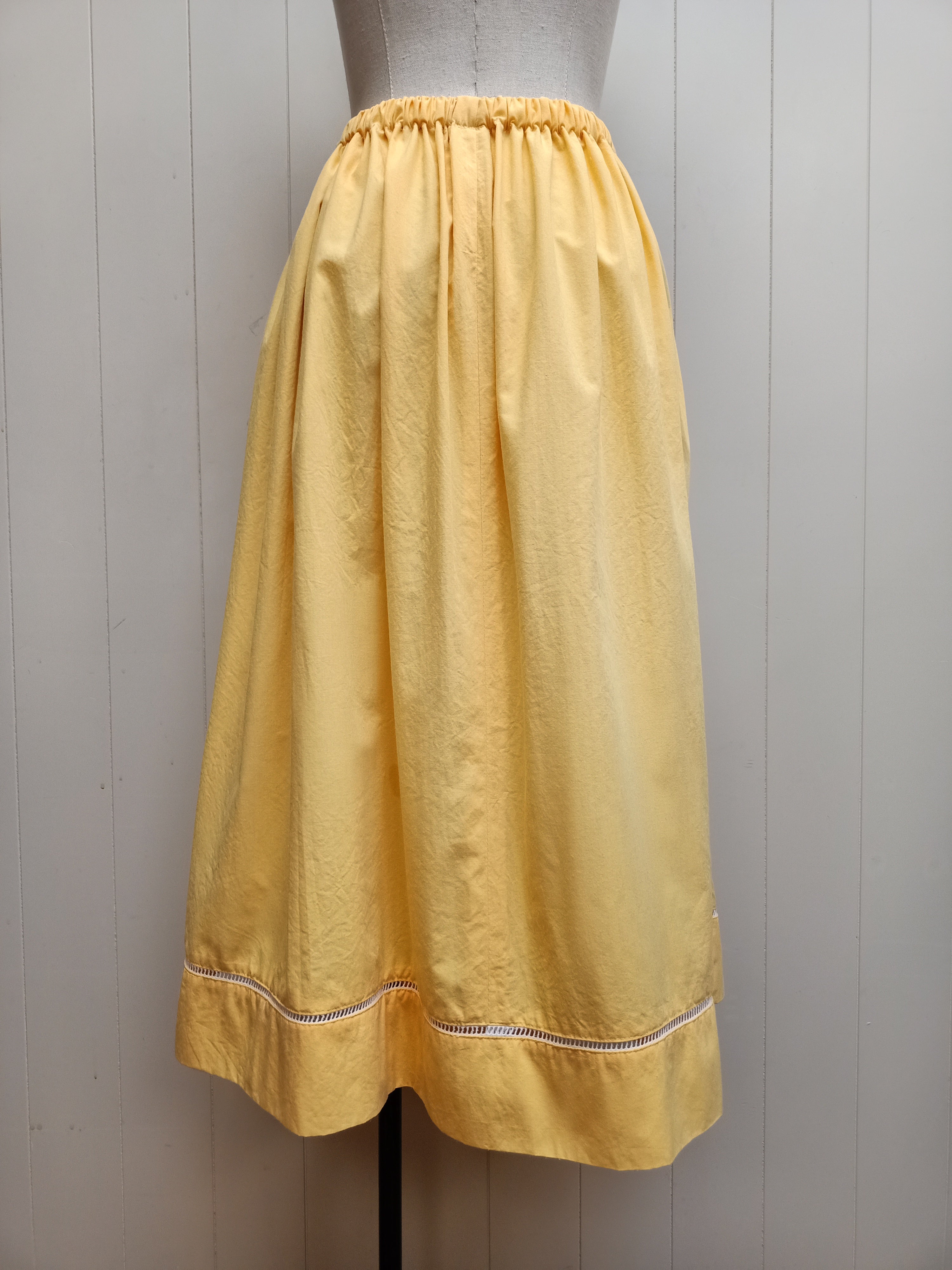 Vintage Yellow Lattice Skirt