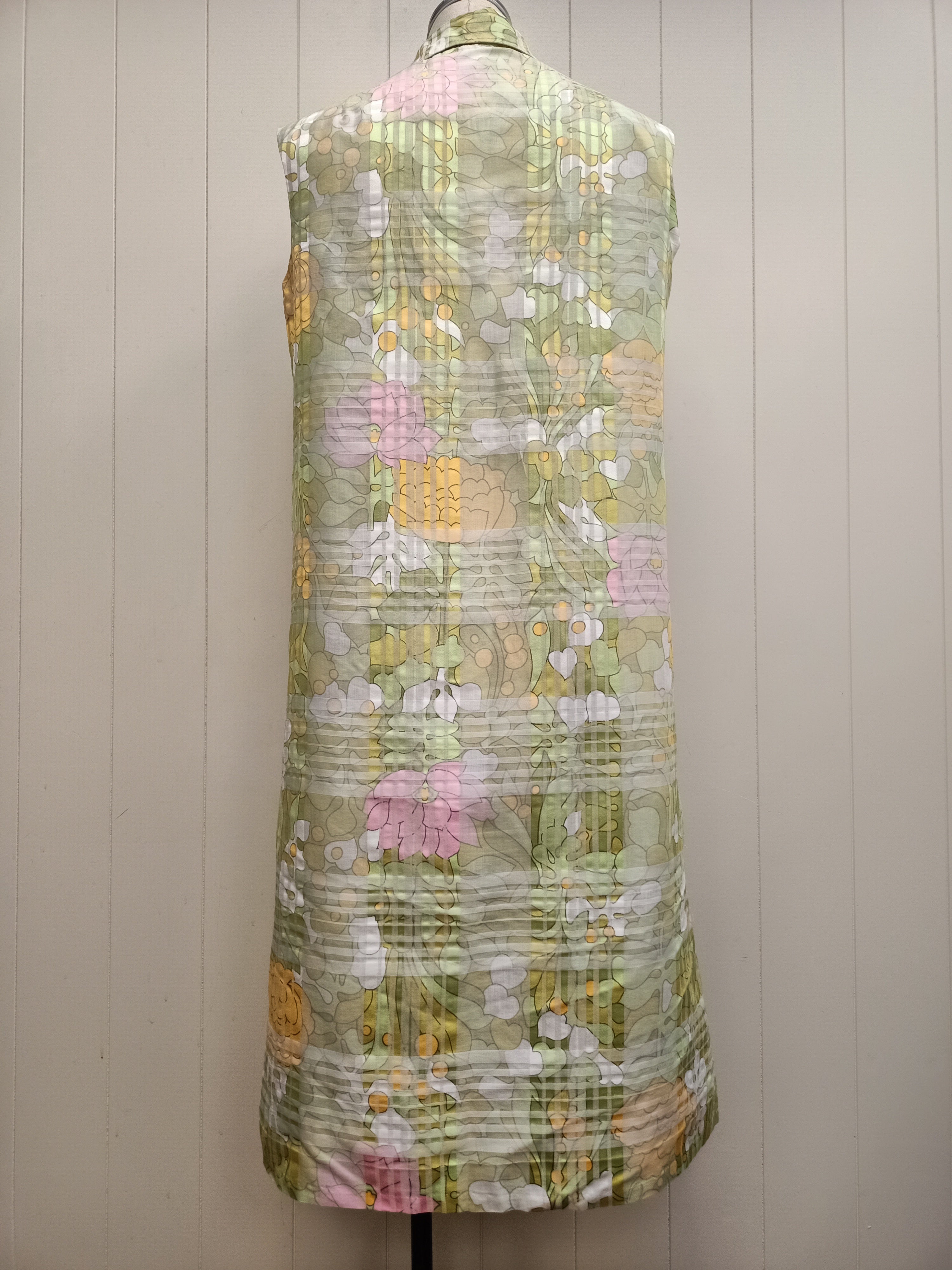 Vintage Eastex Plaid Floral Dress
