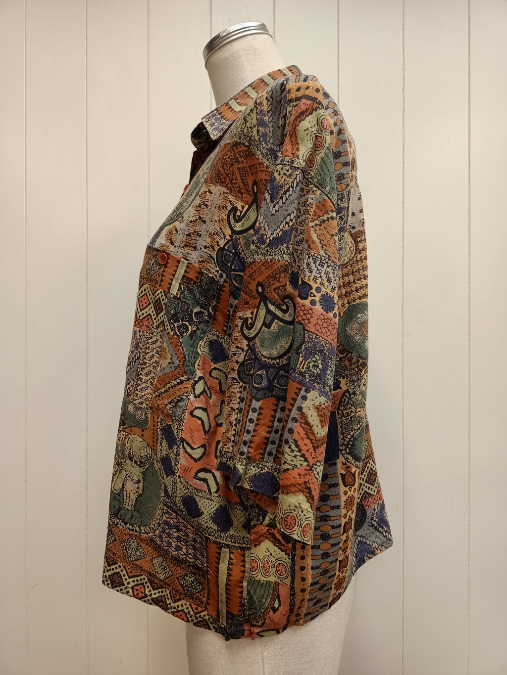 Vintage Mosaic Cropped Shirt