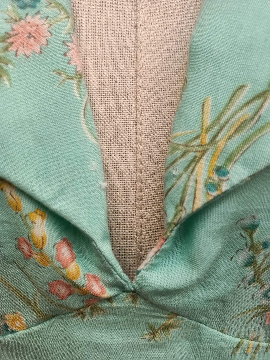 Vintage Mint Floral Dress