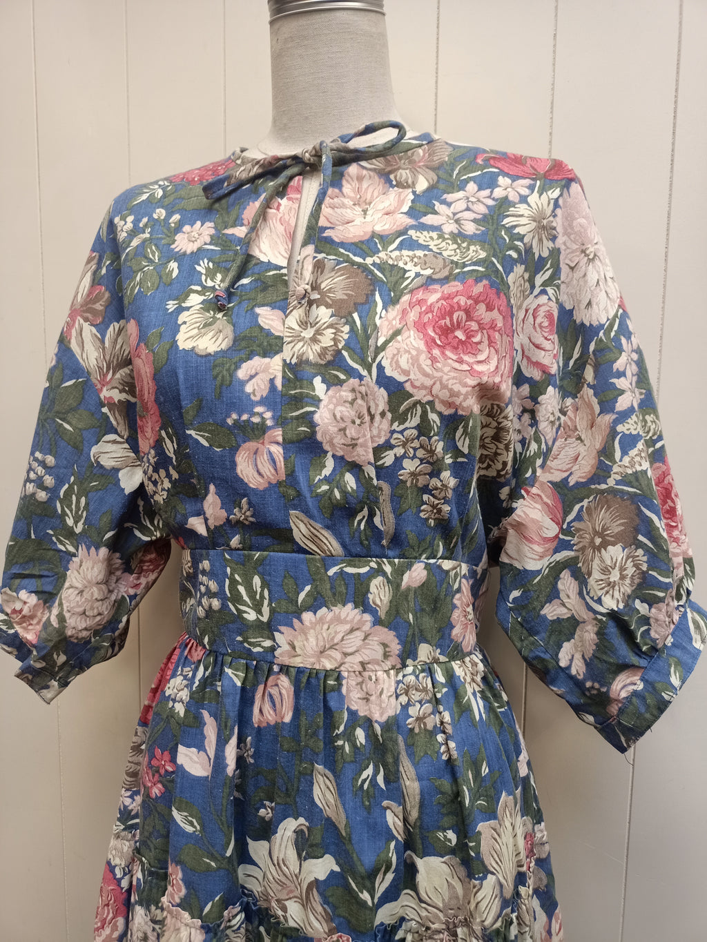 Vintage Floral Tiered Dress