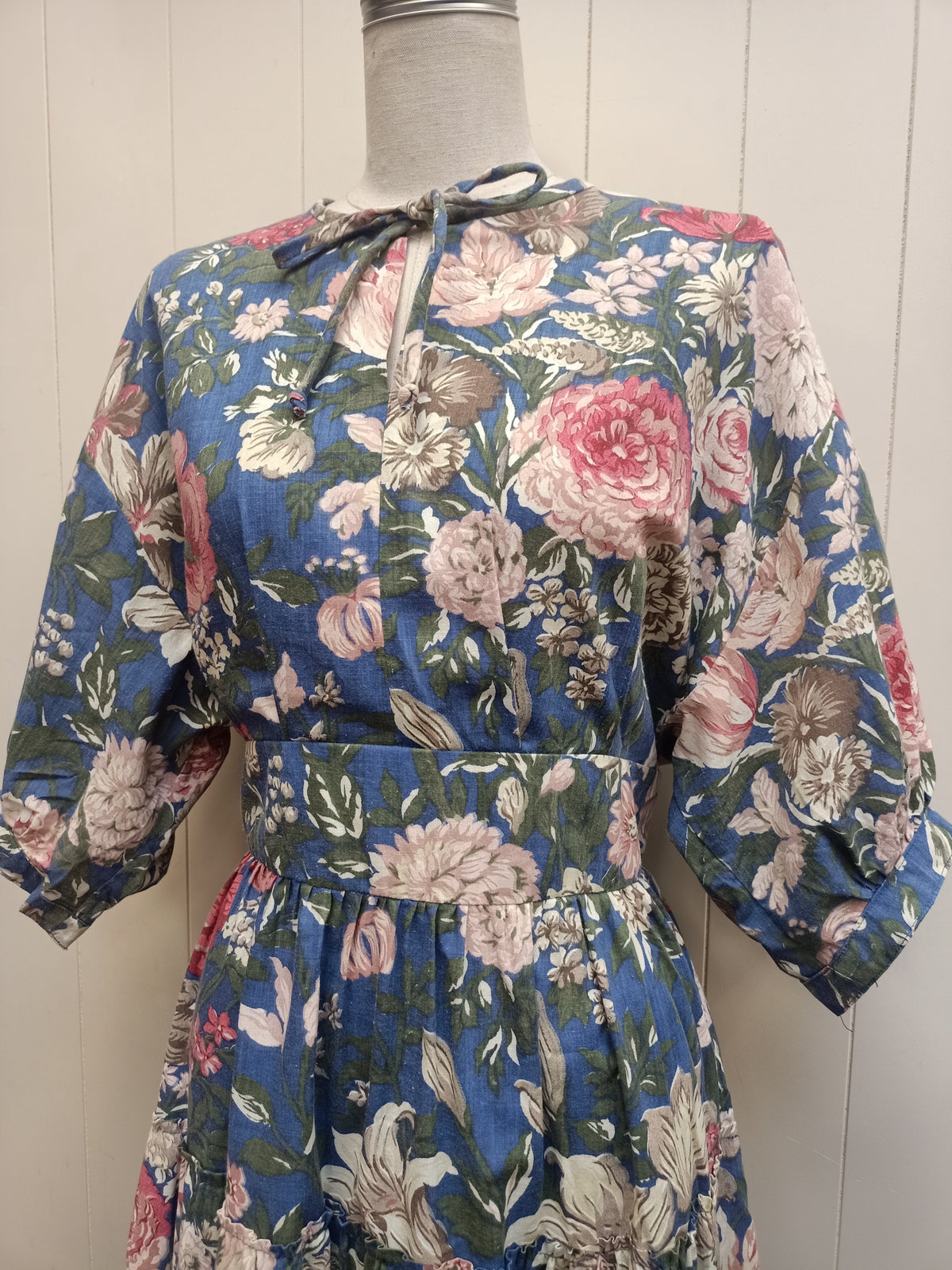 Vintage Floral Tiered Dress