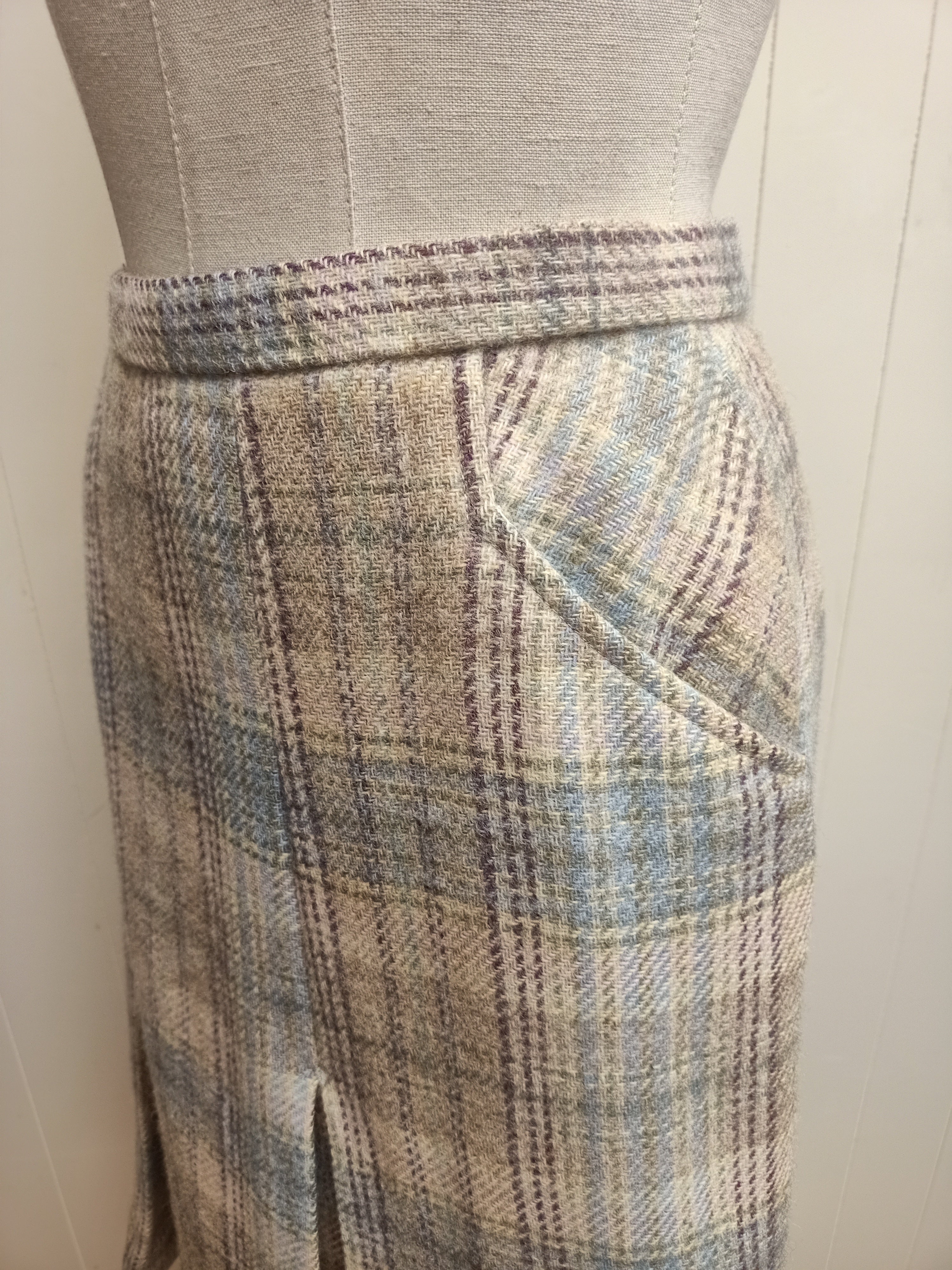 Vintage Stylemaster Plaid Wool Skirt