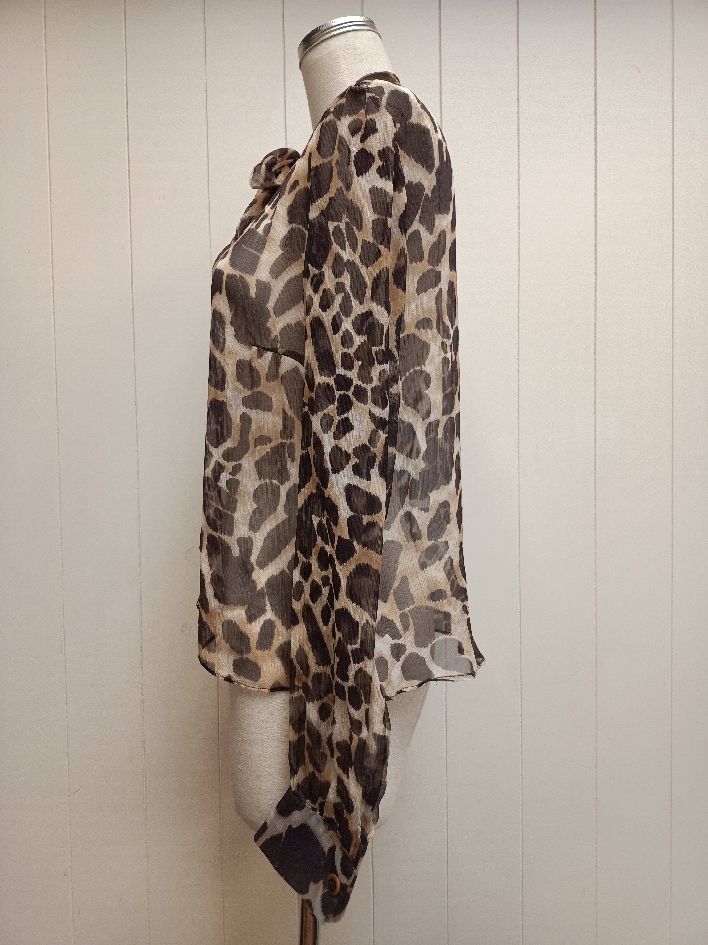 Smith & Miles Leopard Silk Shirt