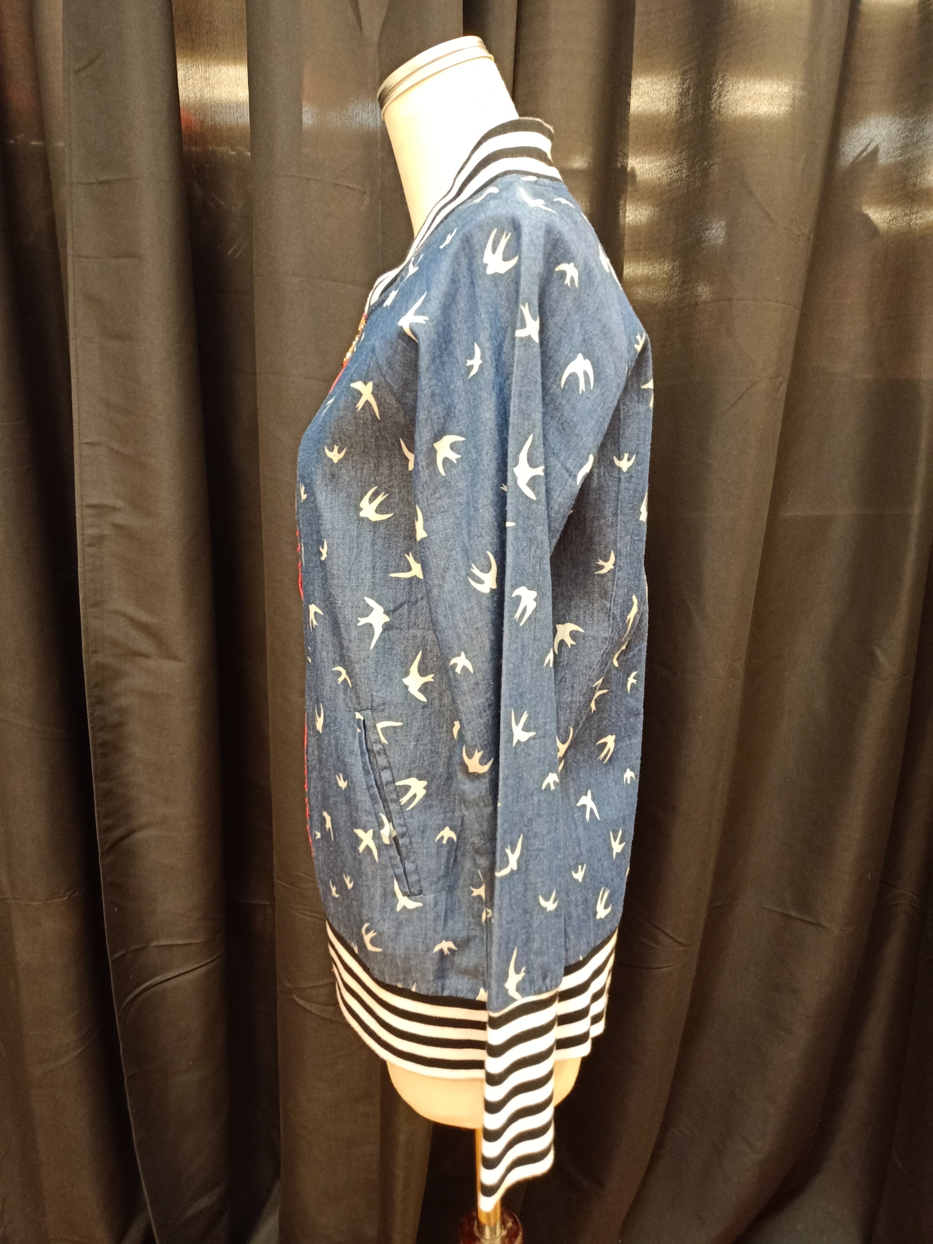 Lightweight Denim Bomber Jacket