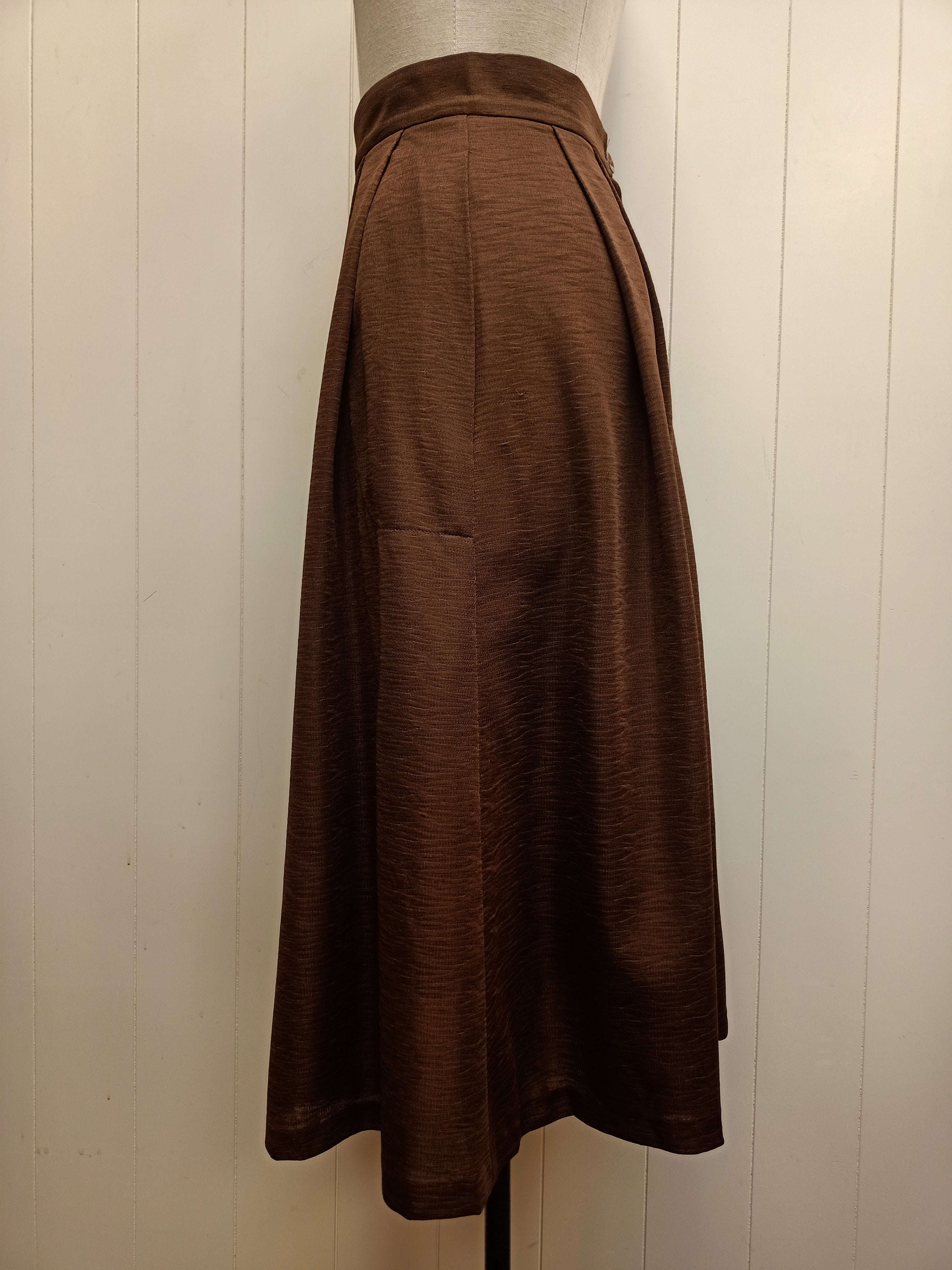 Vintage Southwell Brown Pleat Skirt