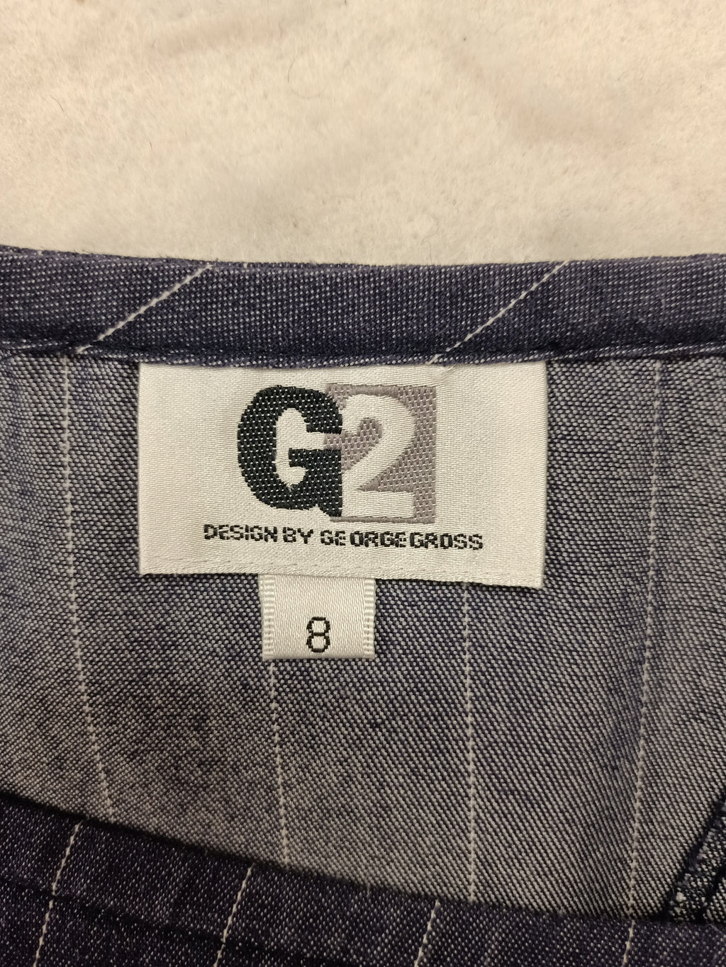 G2 George Gross Assymetric Pinstripe Skirt
