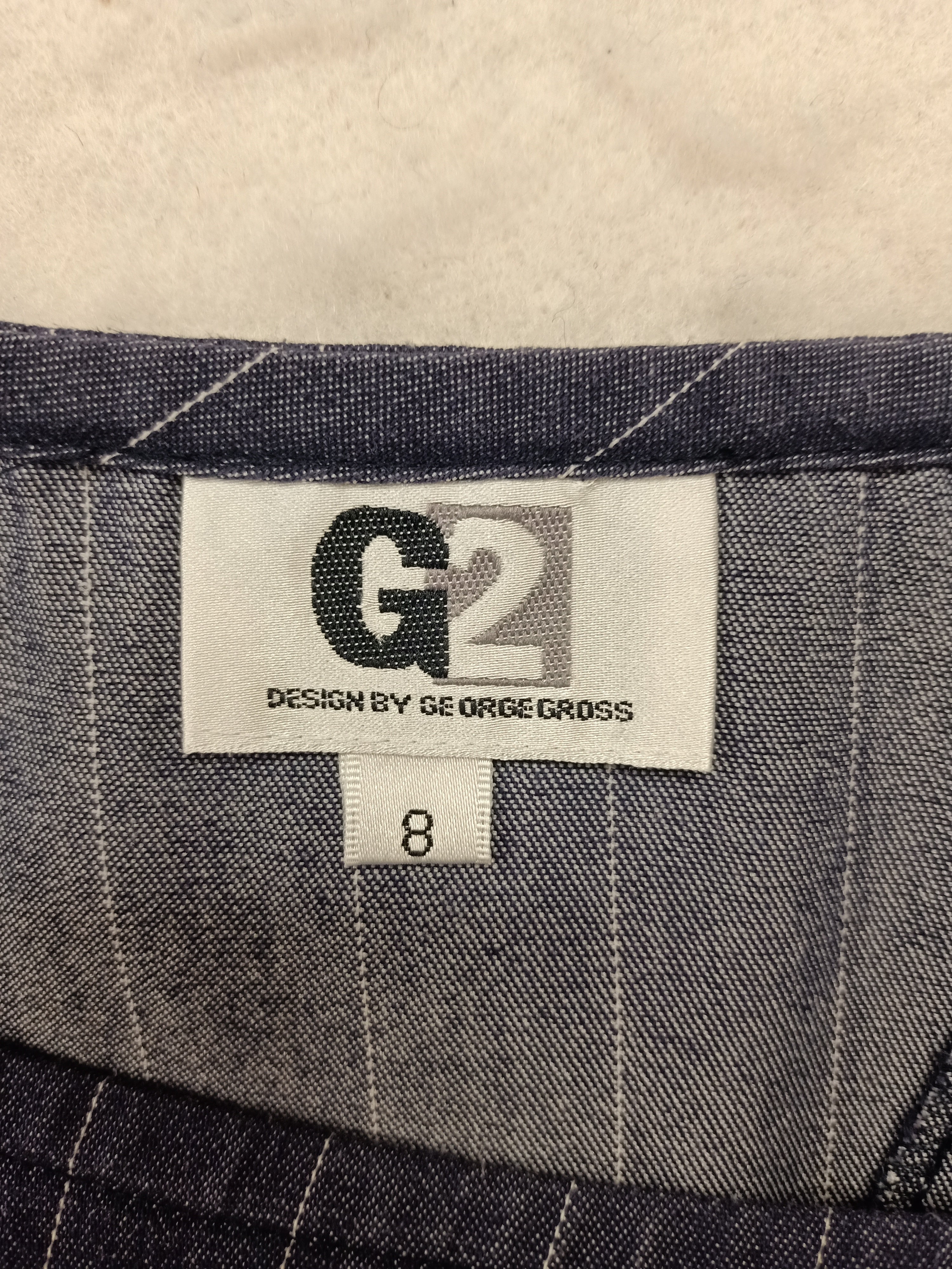 G2 George Gross Assymetric Pinstripe Skirt