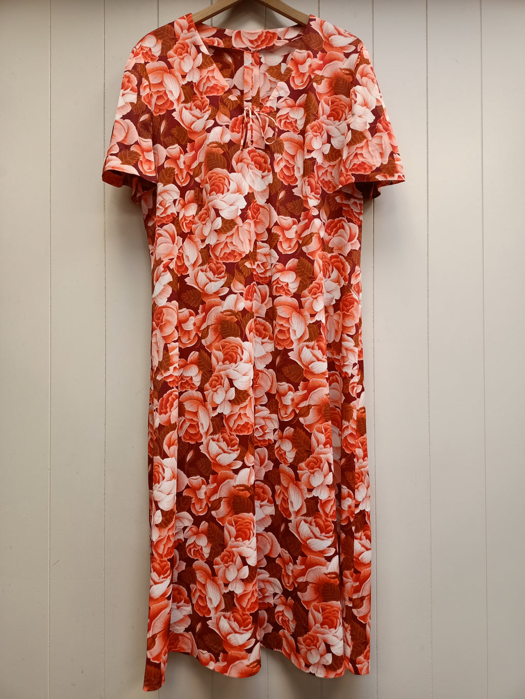 Vintage Terracotta Rose Dress