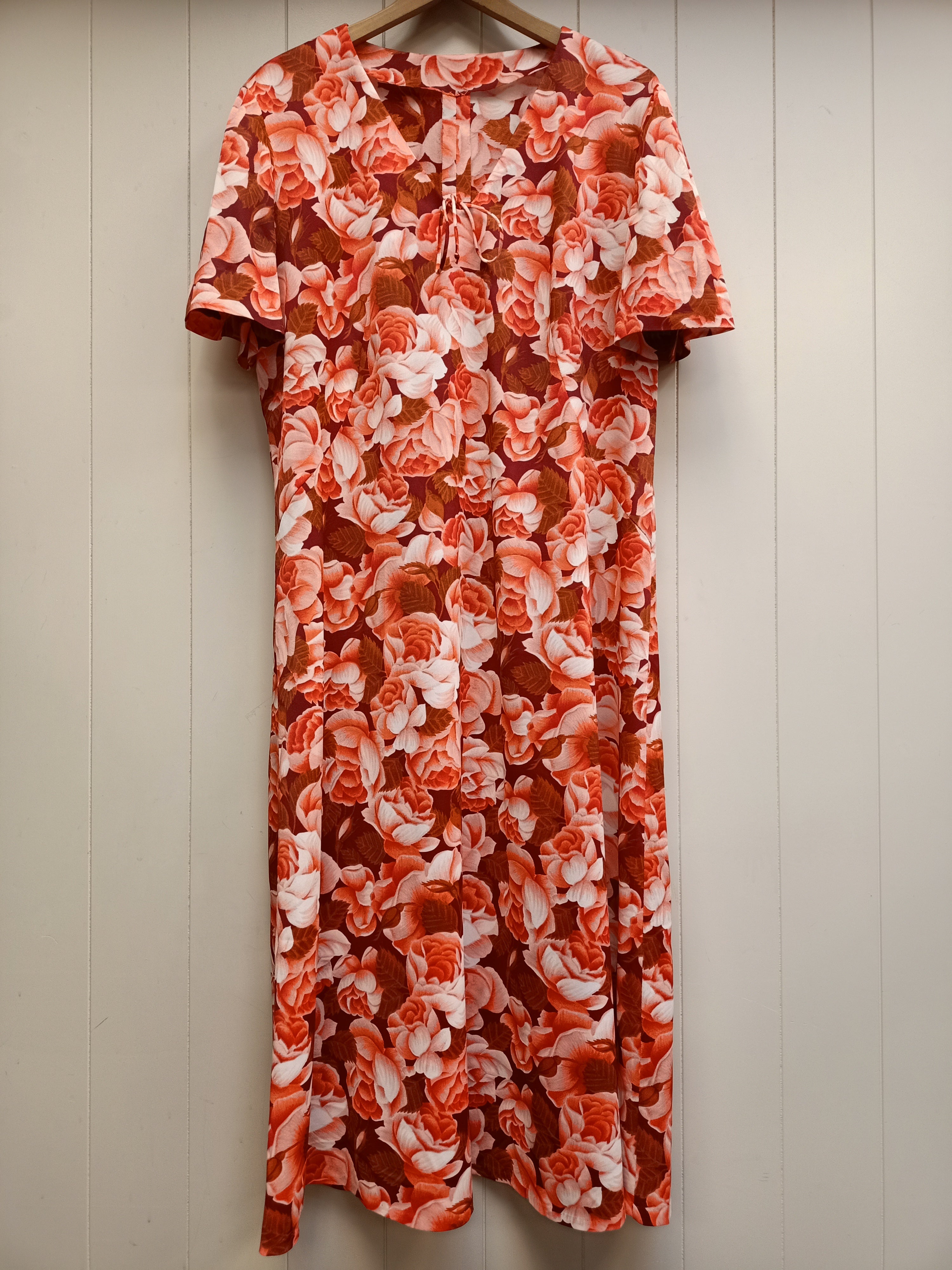 Vintage Terracotta Rose Dress