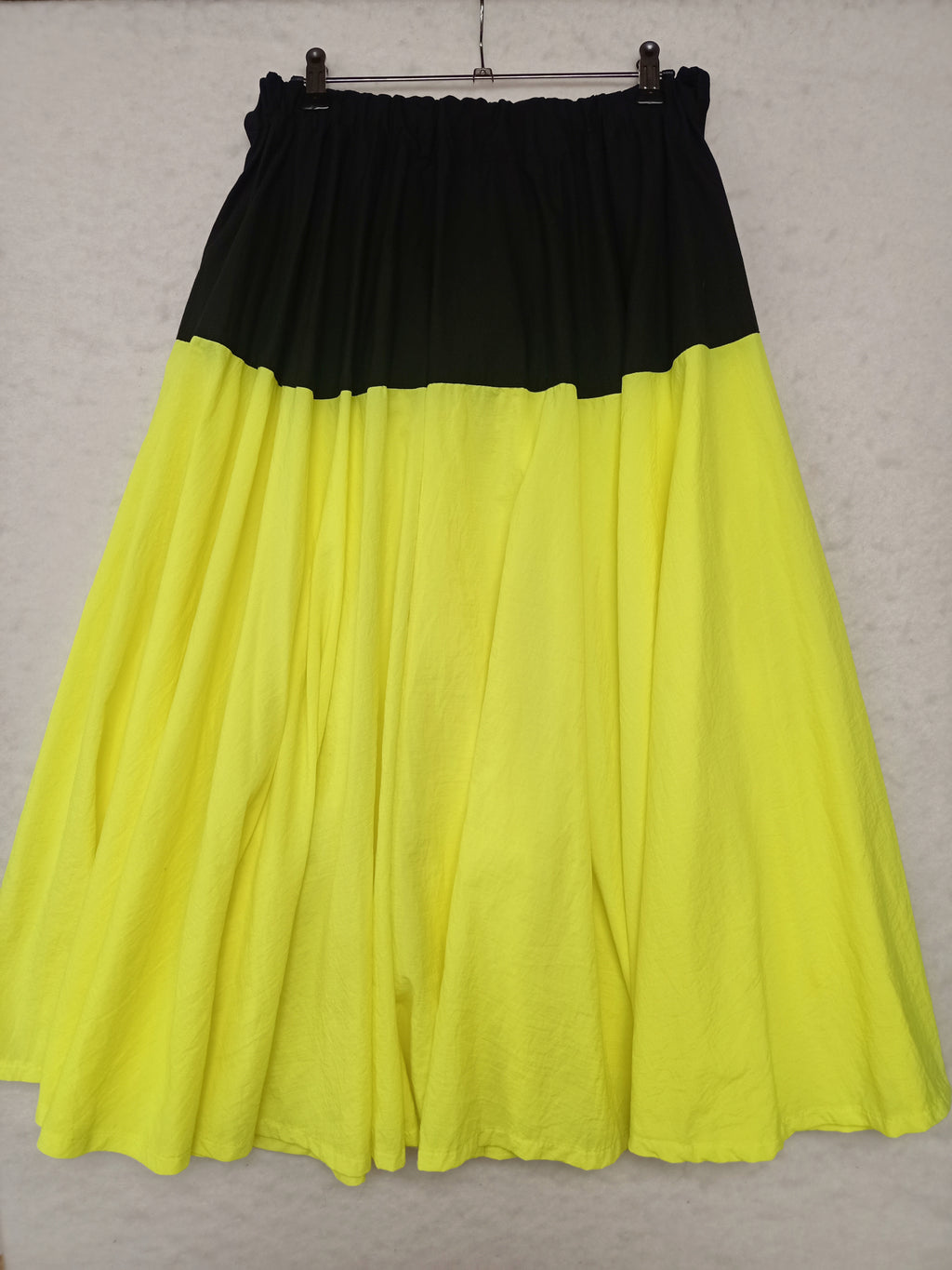 Vintage Black & Neon Green Skirt